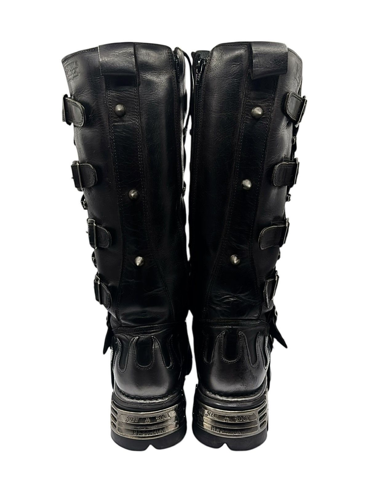 Vintage New Rock Knee High Demon Reactor Boots Size 42 in Black, Men's (Size 9) — image 5 of 6
