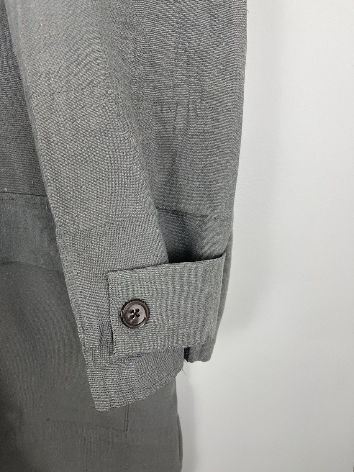 Chorley UpCycled Plaid Sun faded Military Trench Coat Oversized Size US L / EU 52-54 / 3 - 4 Thumbnail