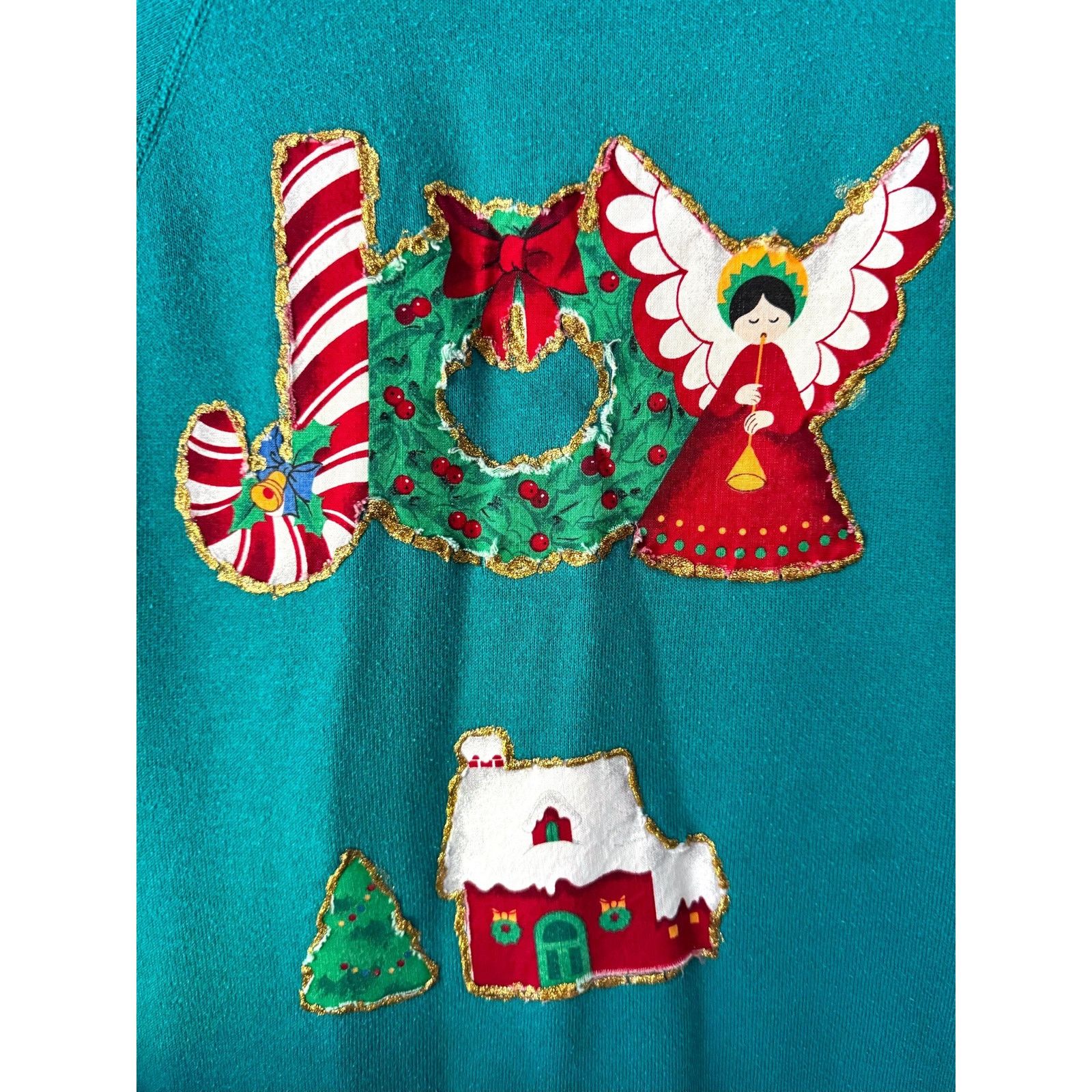 Other 90s vintage festive holiday JOY handmade pullover sweatshirt Size S / US 4 / IT 40 - 7 Thumbnail