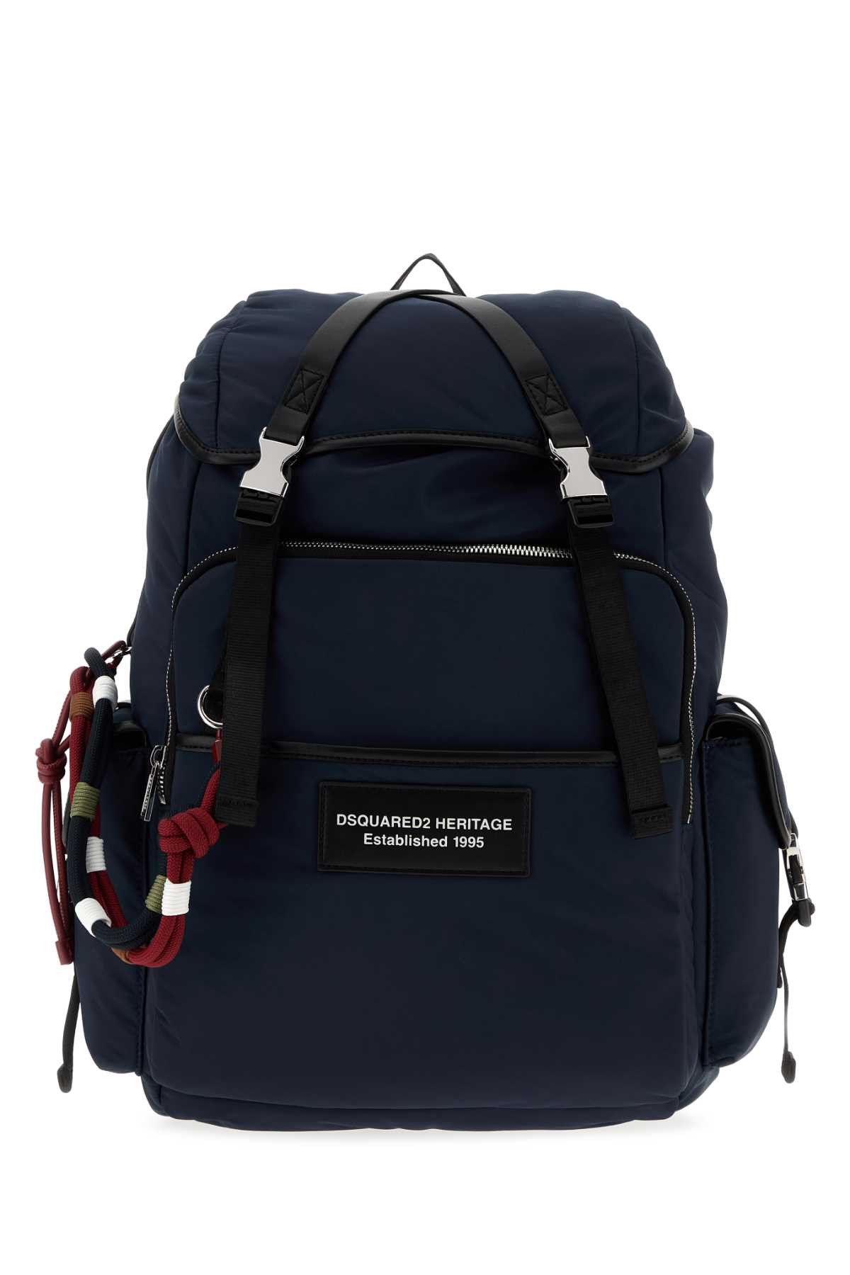 Dsquared2 Navy Blue Fabric Backpack Size ONE SIZE - 1 Thumbnail