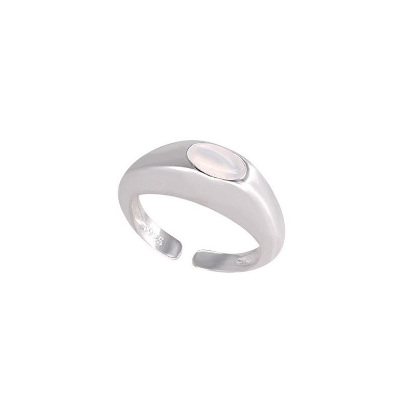 Jewelry Creative Minimalist Moonstone Ring Size ONE SIZE - 3 Thumbnail