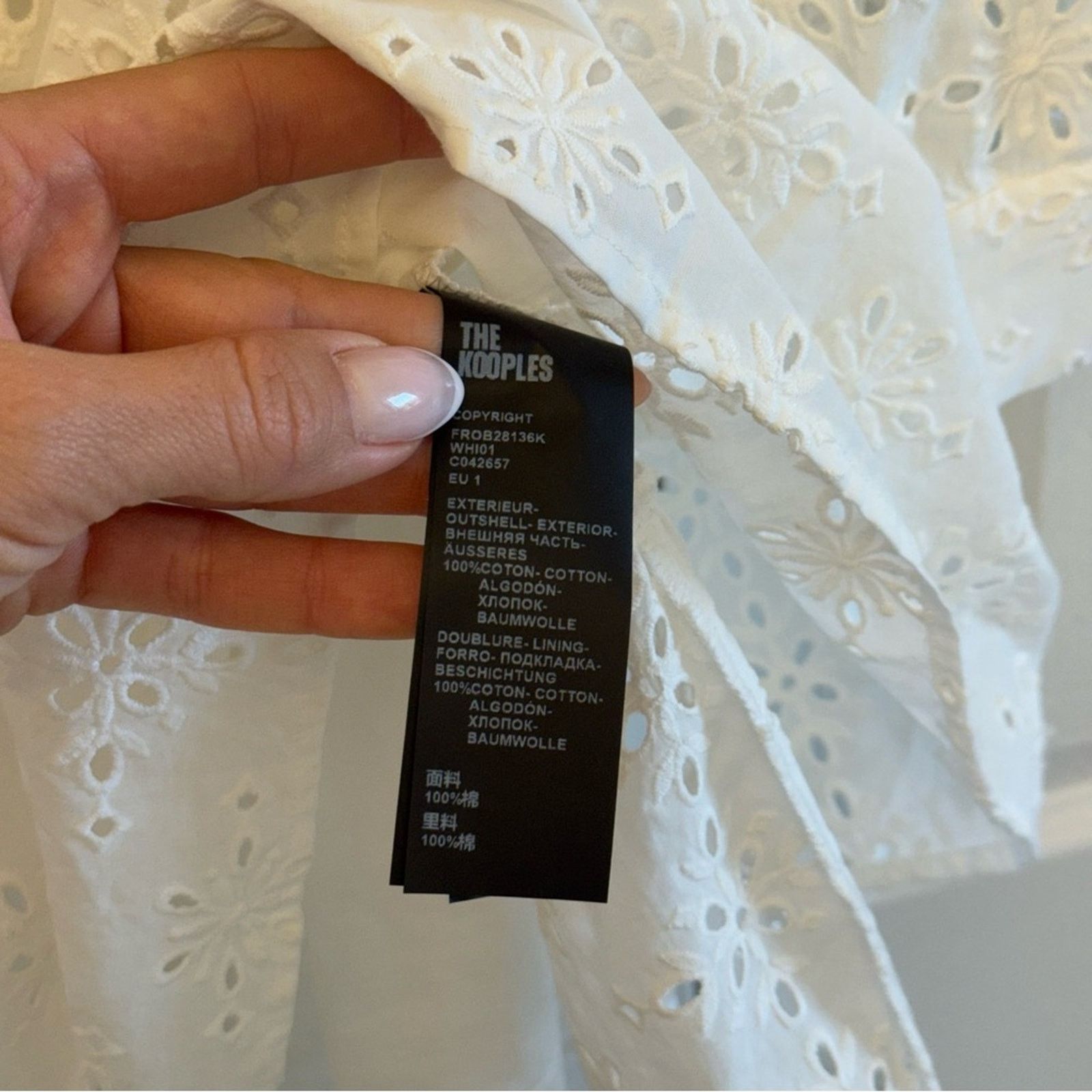 The Kooples NWT! The Kooples White Crochet Buttoned Sundress, Size 1 S Size S / US 4 / IT 40 - 15 Thumbnail