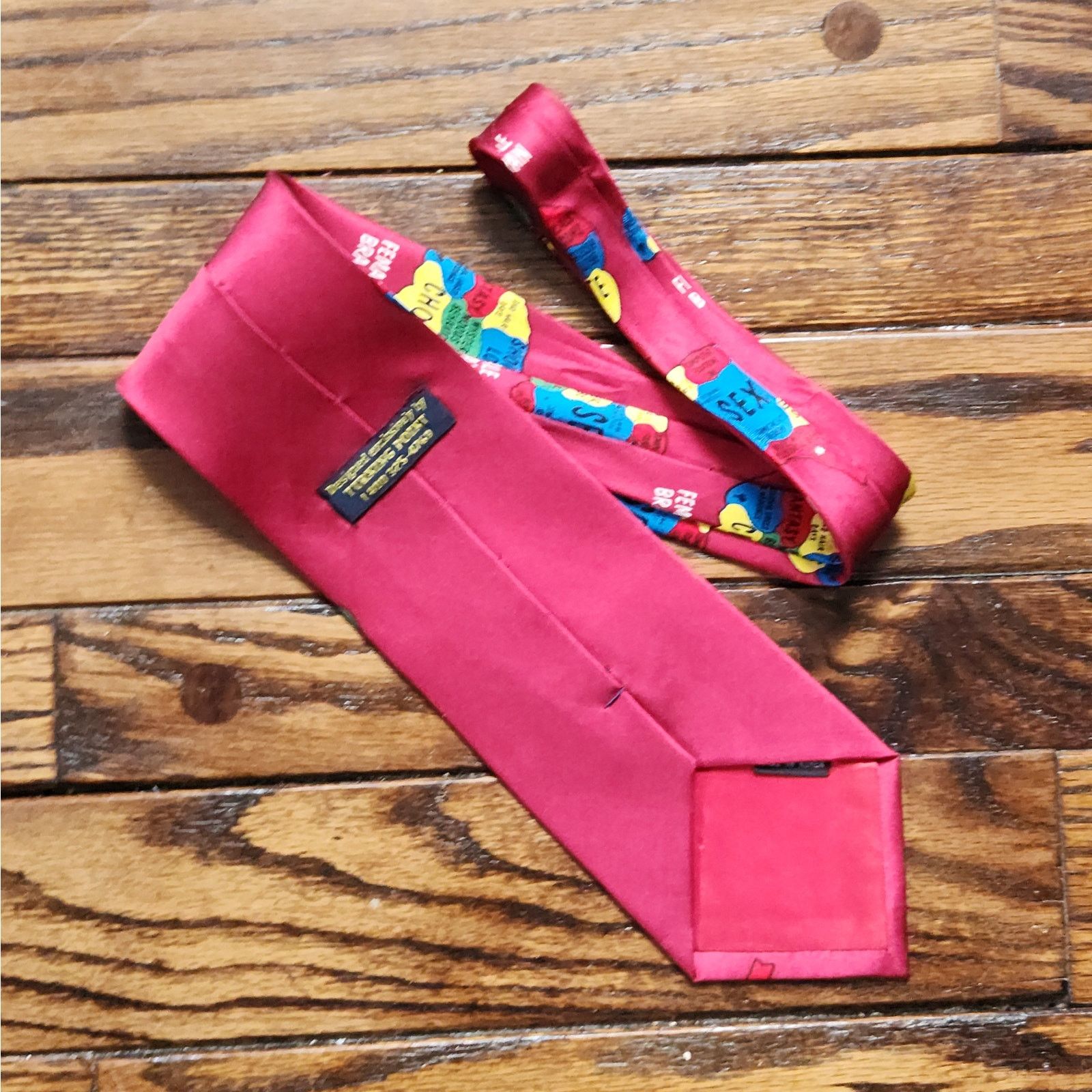 Vintage Vintage Novelty Tie Men's & Women's Brain Gender Sexes Silk Size ONE SIZE - 4 Thumbnail