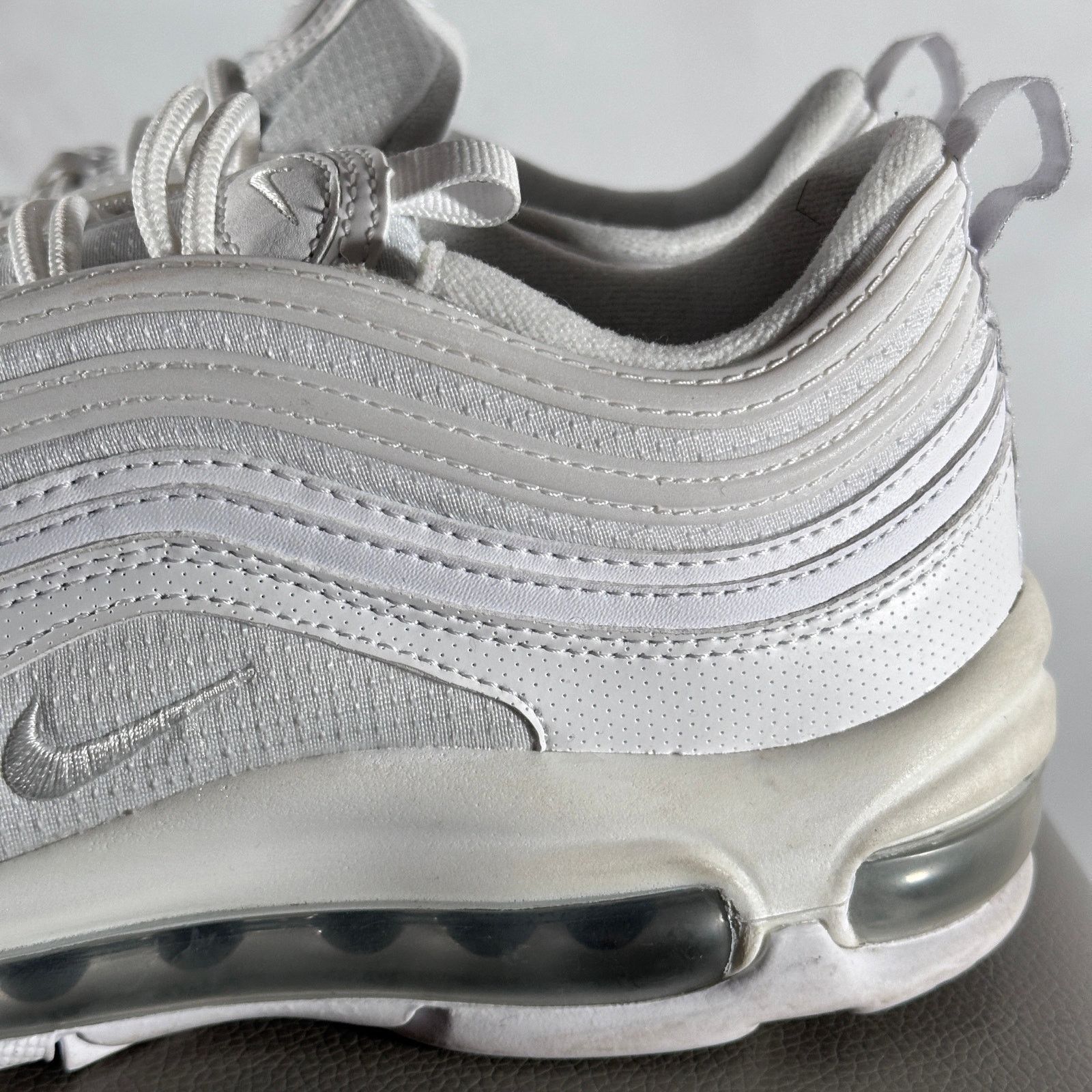 Nike Air Max 97 White Metallic Silver Size US 8.5 / IT 38.5 - 4 Thumbnail