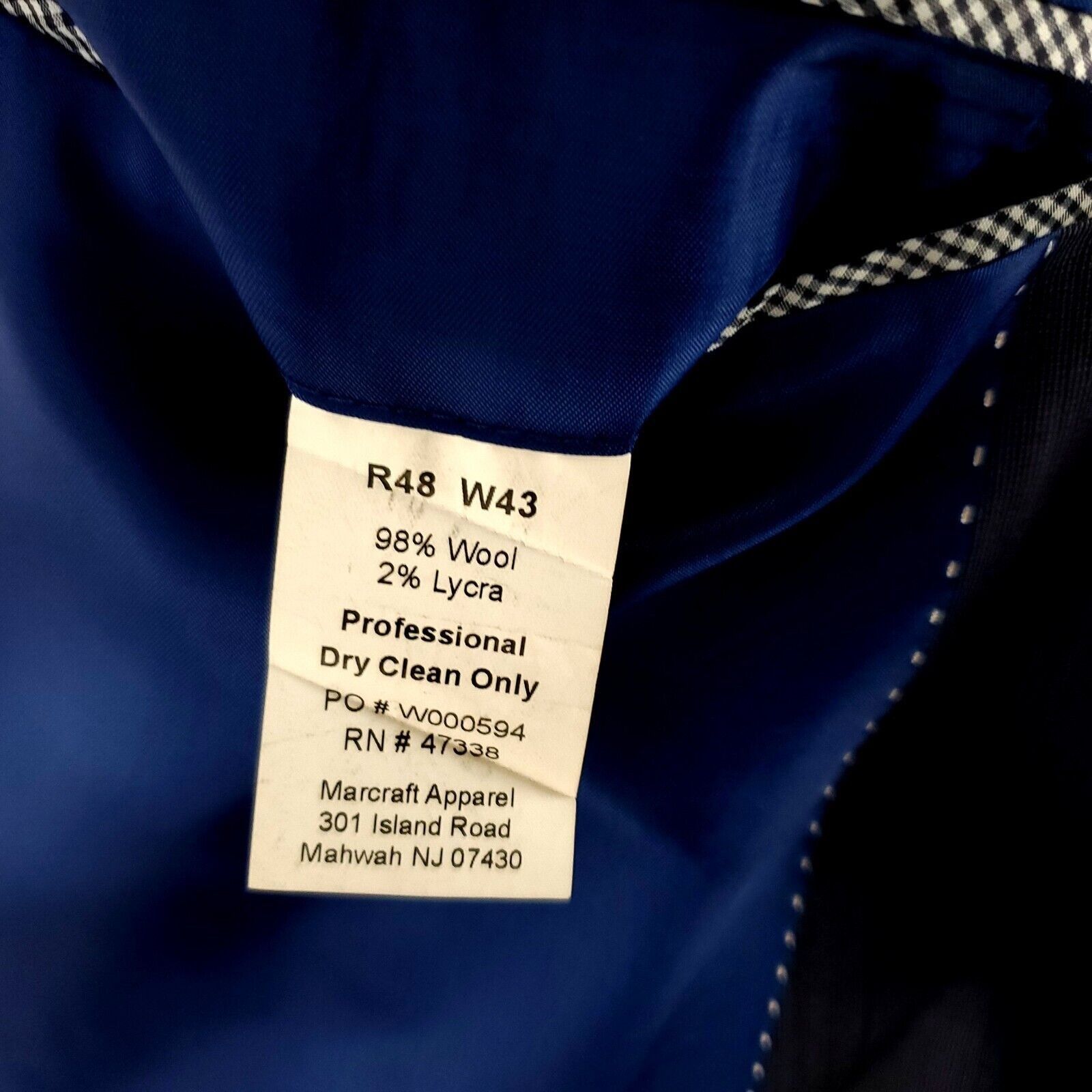 Tommy Hilfiger Tommy Hilfiger Wool Lycra 2 Button Suit Jacket 44R Blue Stri Size 44R - 9 Thumbnail