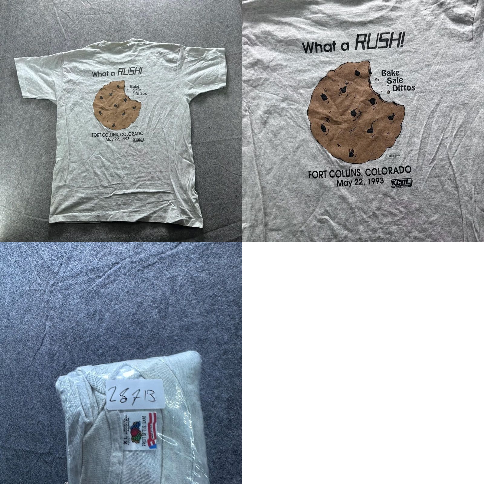 Fruit Of The Loom Fruit Of The Loom Shirt Mens XL Gray Dan's Bake Sale Graphic Tee Crewneck USA Size US XL / EU 56 / 4 - 8 Thumbnail