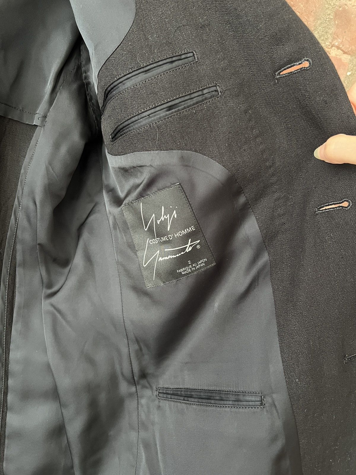 Yohji Yamamoto Yohji Yamamoto black linen relaxed fit blazer jacket Size US M / EU 48-50 / 2 - 3 Thumbnail