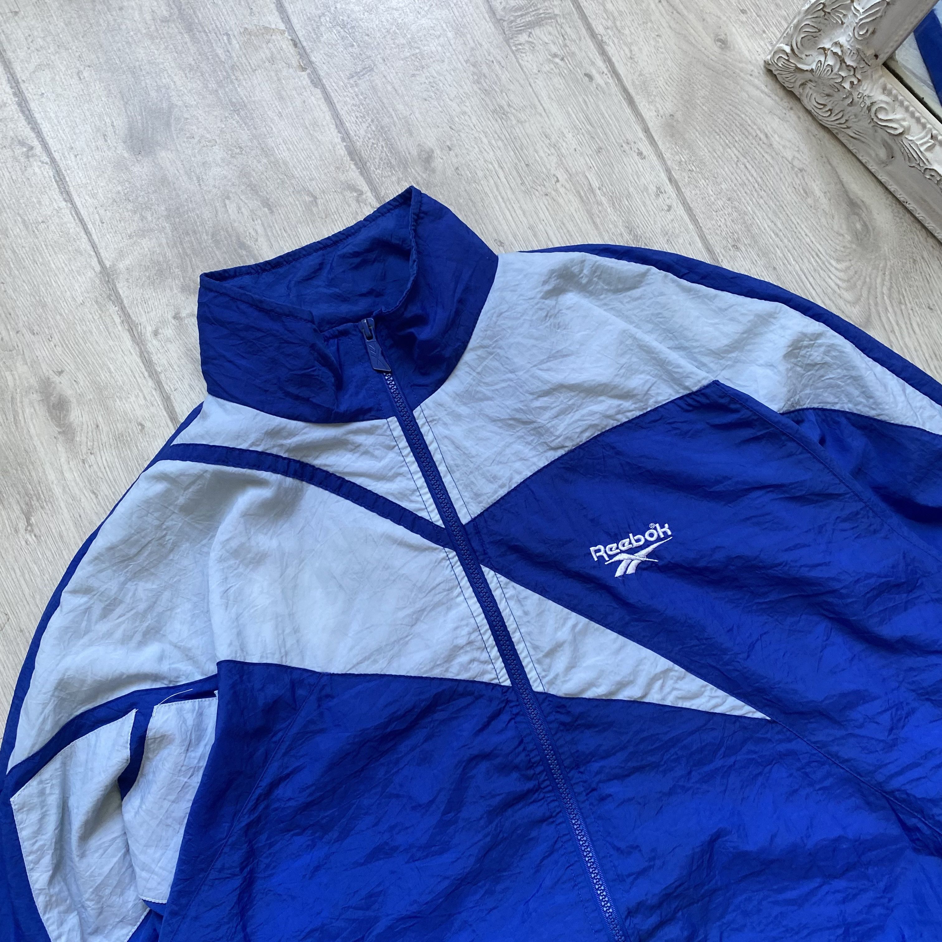Reebok Vintage 80s Reebok nylon track Boxy jacket Big logo Size US M / EU 48-50 / 2 - 2 Thumbnail