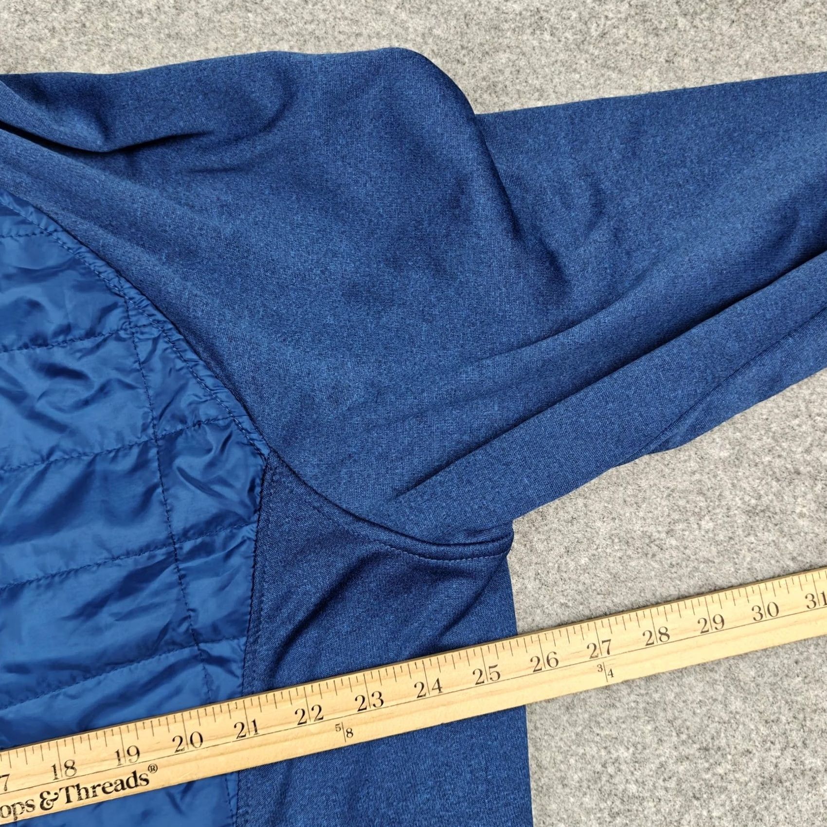 Orvis Orvis Jacket Mens 2XL Blue Quilted Fleece Full Zip Insulated Stretch Pockets Size US XXL / EU 58 / 5 - 7 Thumbnail