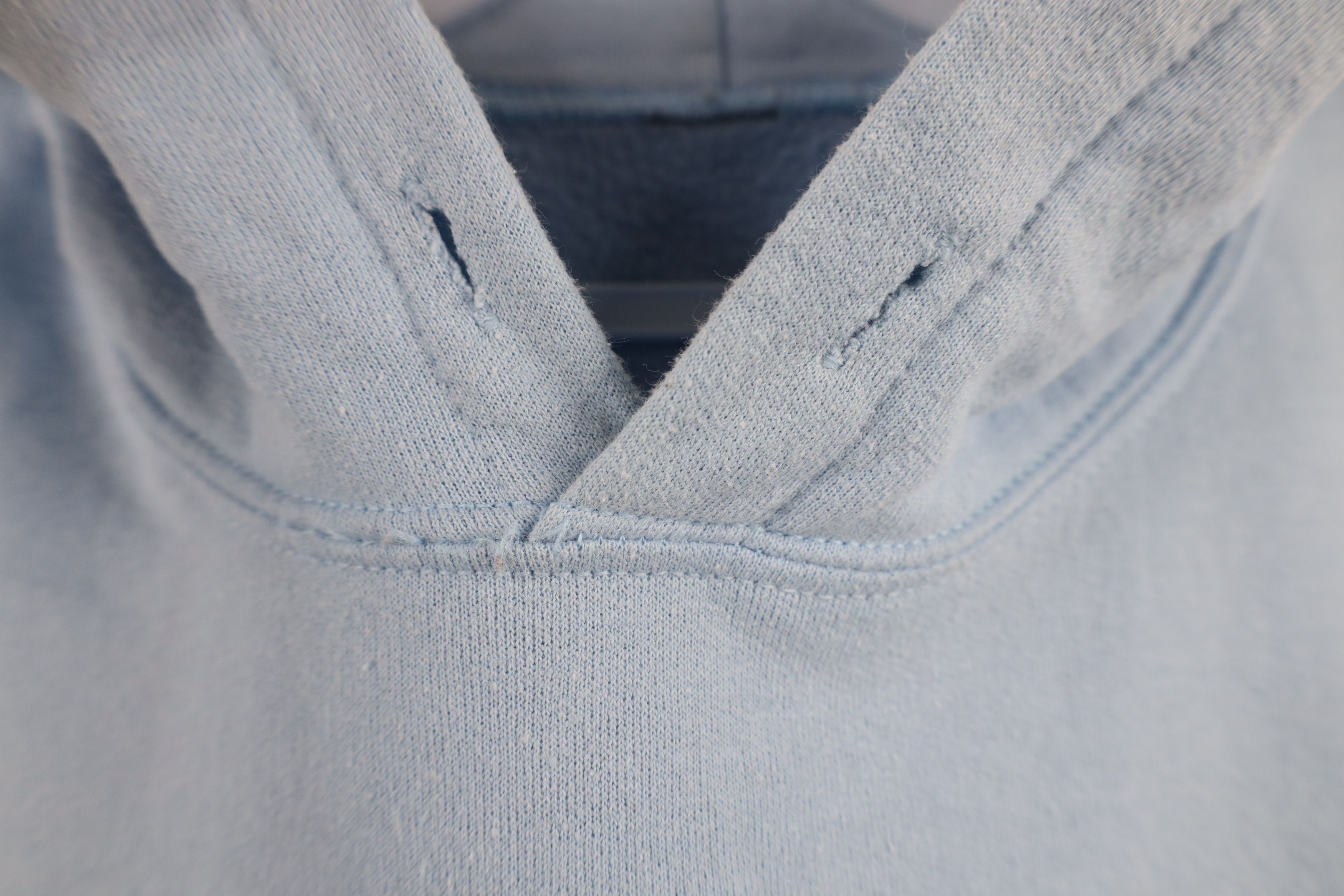 Vintage Vintage 90s Streetwear Blank Hoodie Sweatshirt Light Blue Size US S / EU 44-46 / 1 - 8 Thumbnail