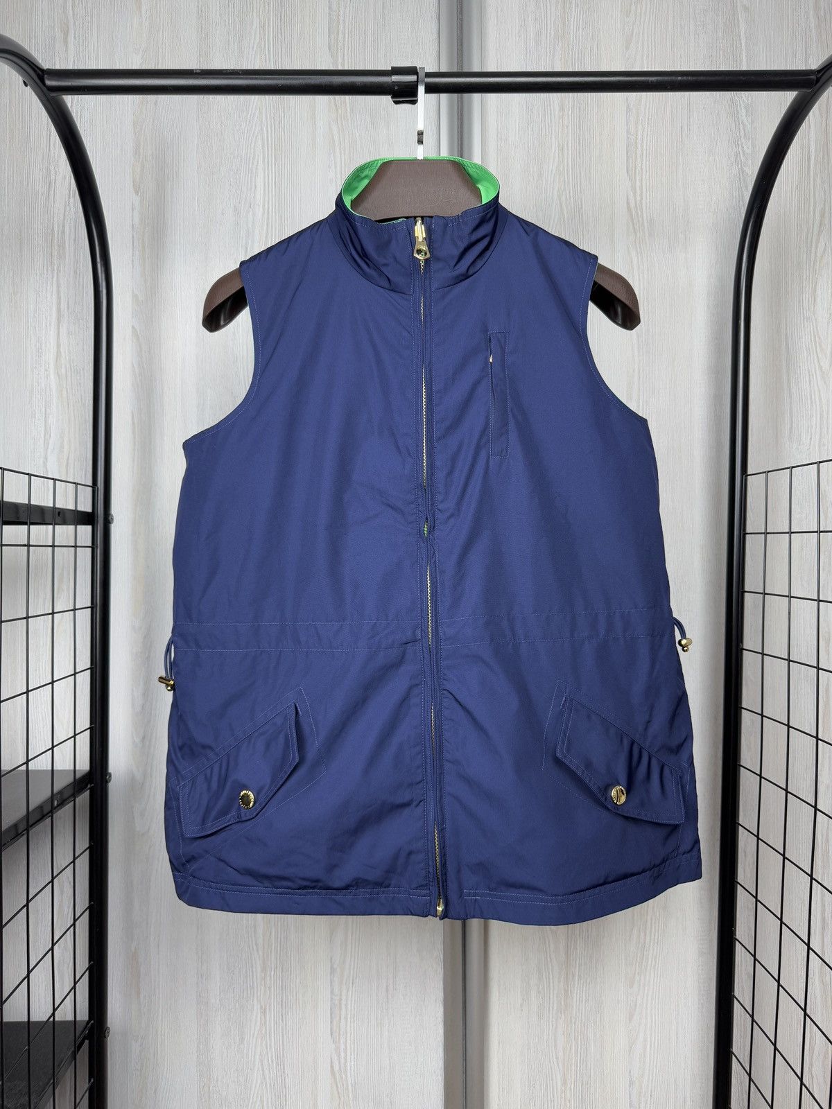 Lauren Ralph Lauren Lauren Ralph Lauren Blue & Green Reversible Zip Front Vest Size L / US 10 / IT 46 - 3 Thumbnail