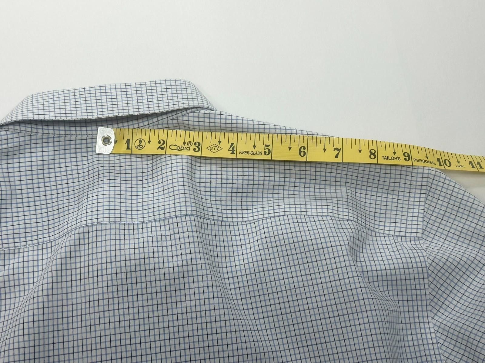 Banana Republic Banana Republic Checked Non-Iron Slim Button Up White Mens L Size US L / EU 52-54 / 3 - 6 Thumbnail