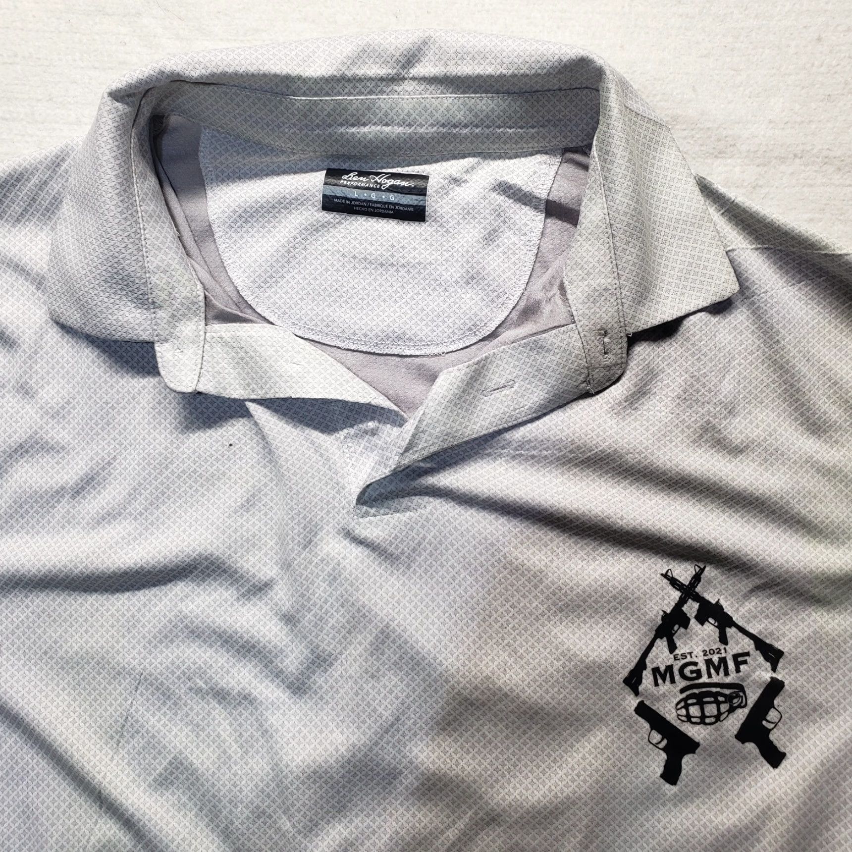 Hogan Ben Hogan Polo Shirt Golf Men L Gray Striped Mens Size US L / EU 52-54 / 3 - 3 Thumbnail