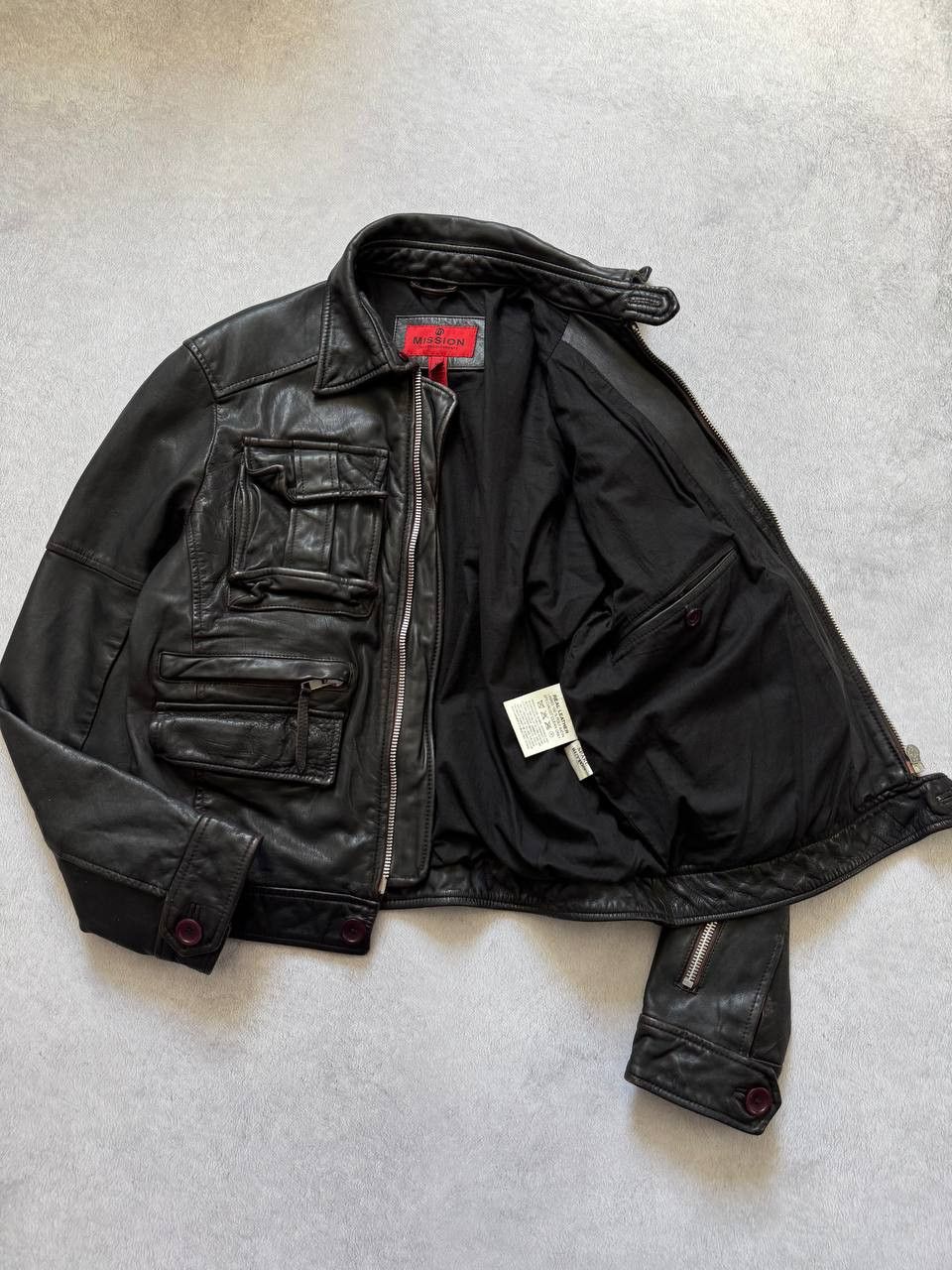 Vintage Mission Cropped Leather Bomber Dolce Gabbana vibe Size US M / EU 48-50 / 2 - 8 Thumbnail