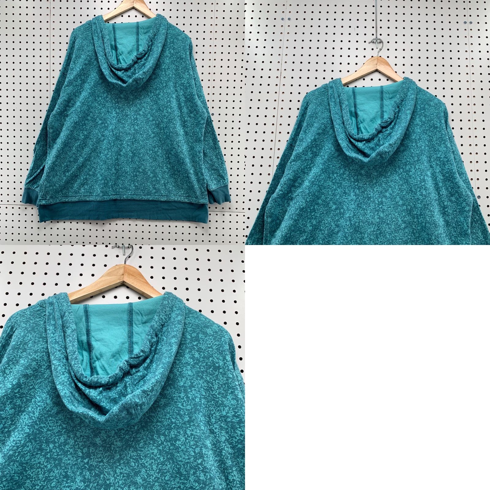 Athleta Athleta Hoodie Sweatshirt Womens Large Green Floral V Neck Pullover 24.5x29 Size L / US 10 / IT 46 - 9 Thumbnail