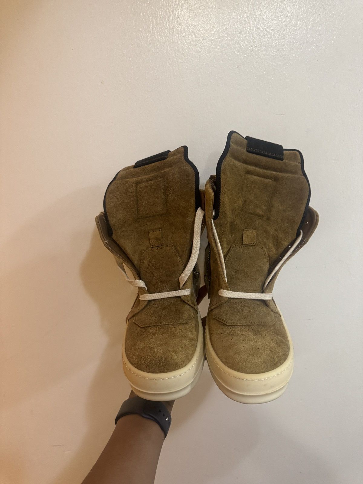 Rick Owens Fall 2014 Suede Geobasket Size US 7 / IT 37 - 2 Thumbnail