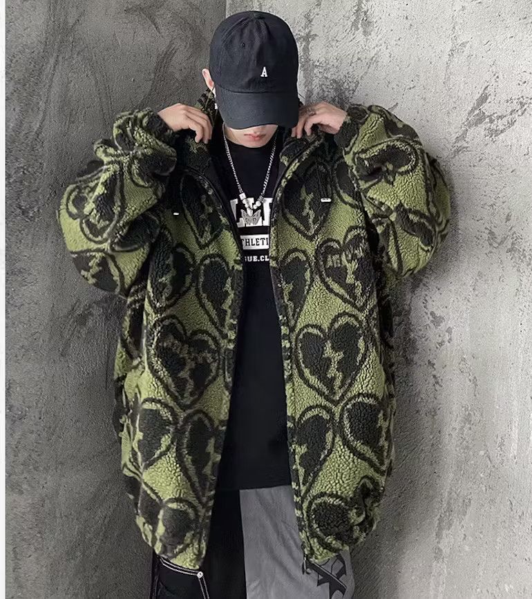 Japanese Brand Plush Fleece Heartbreak Jacket Grailed