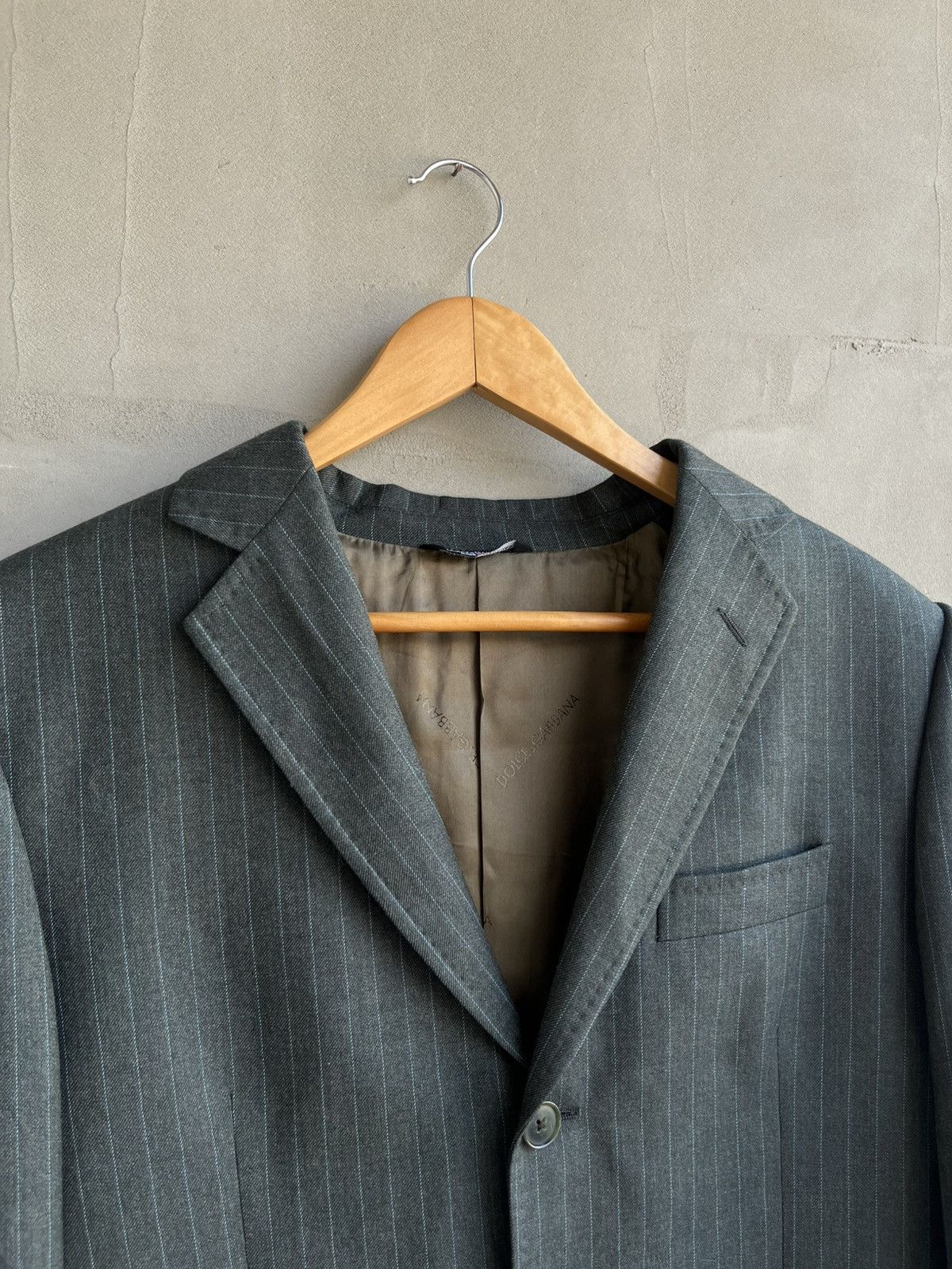 Dolce & Gabbana NWT Dolce & Gabbana Pinstripe Suit Blazer Wool Size 48 Size 48R - 2 Thumbnail