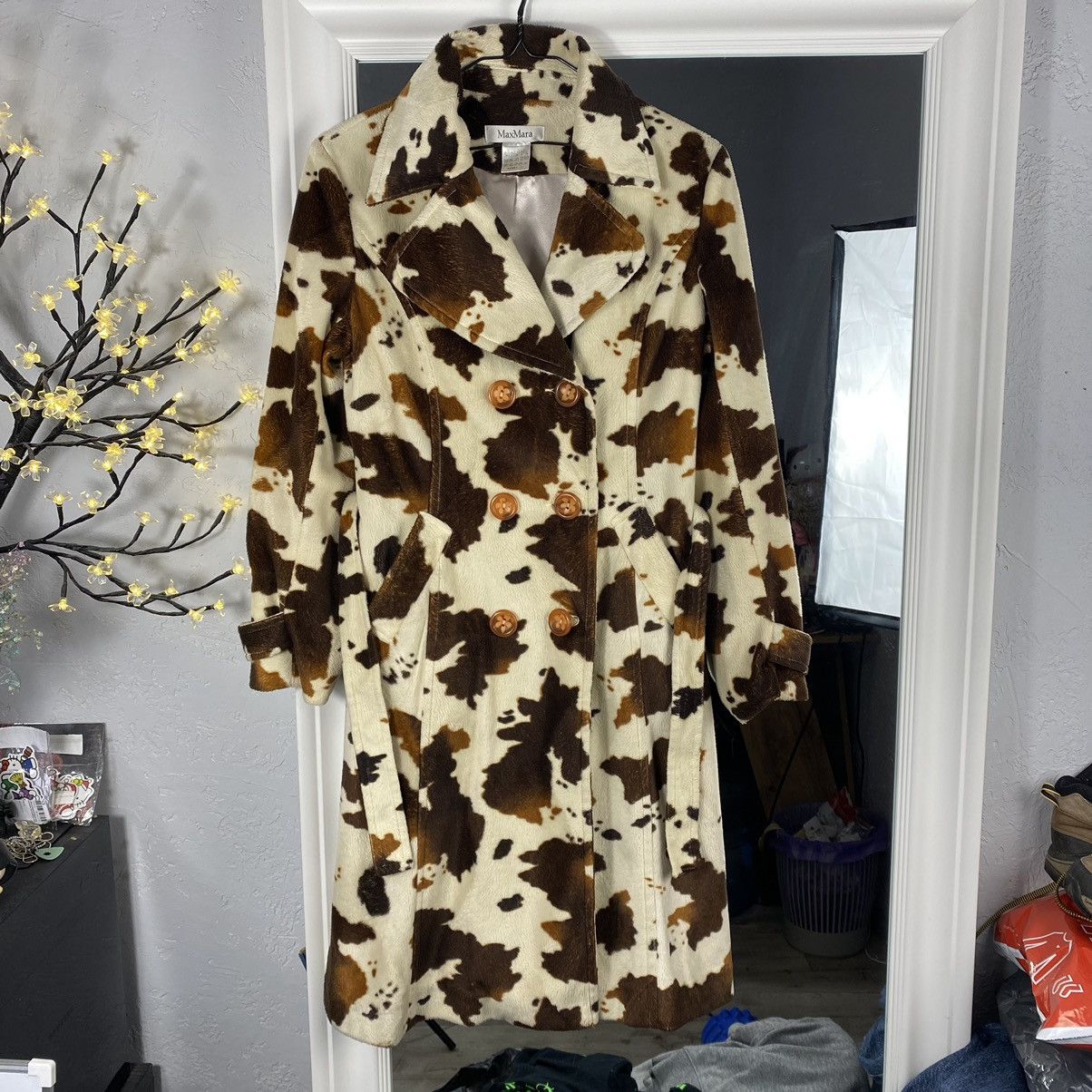 Max Mara RARE MAX MARA COW COLOUR WAY WOOL COAT Size S / US 4 / IT 40 - 1 Thumbnail