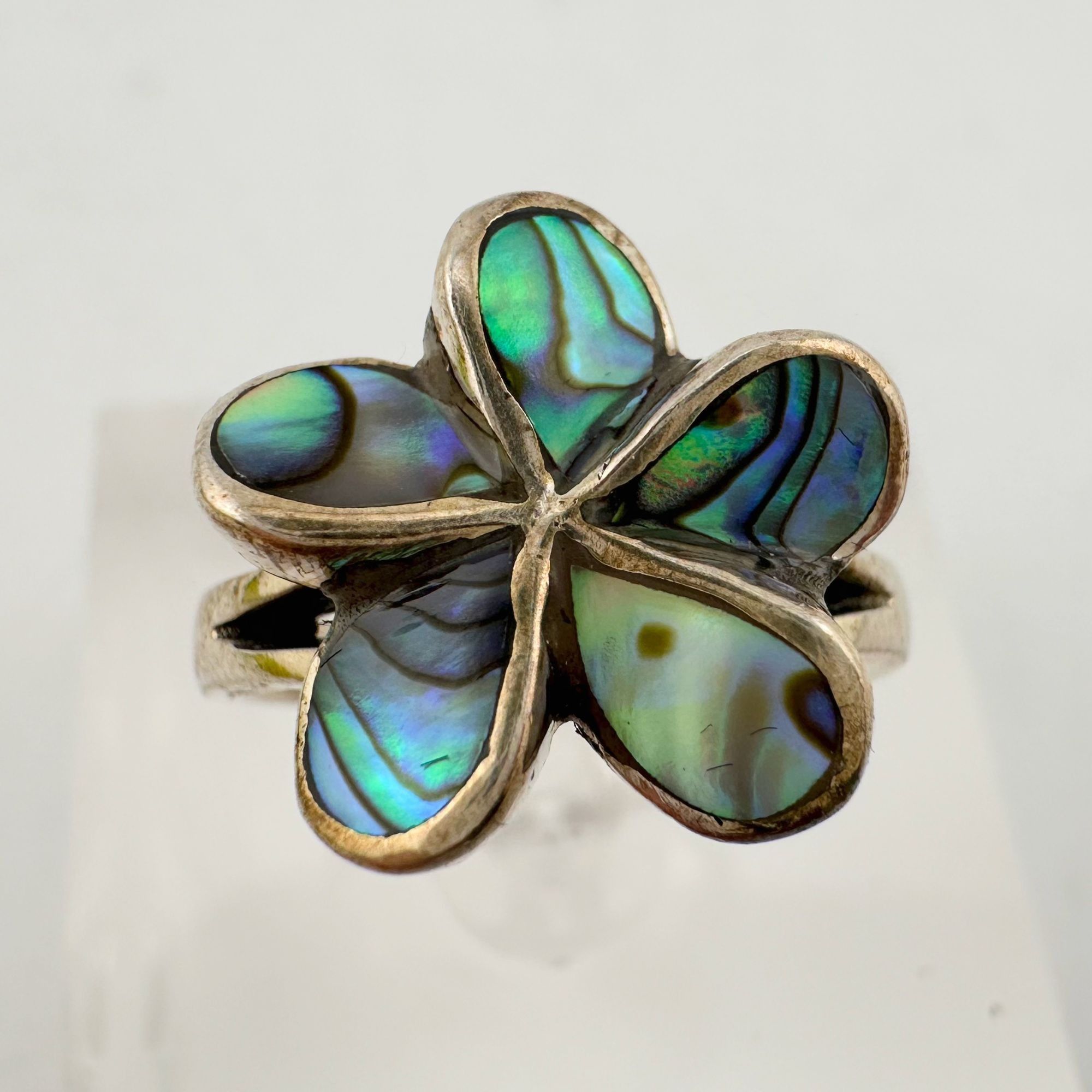 Other Natural Abalone Flower Ring in Sterling Silver Size 9.75 Size ONE SIZE - 6 Thumbnail