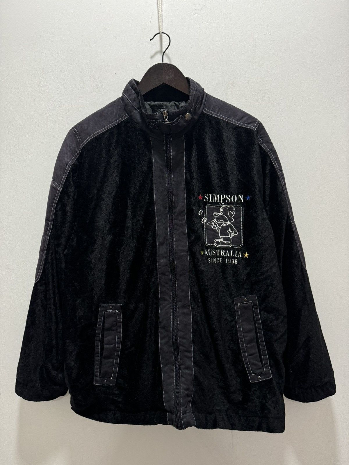 The Simpsons × Vintage VINTAGE SIMPSON VELVET EMBROIDEY LOGO ZIPPER JACKET Size US L / EU 52-54 / 3 - 1 Thumbnail
