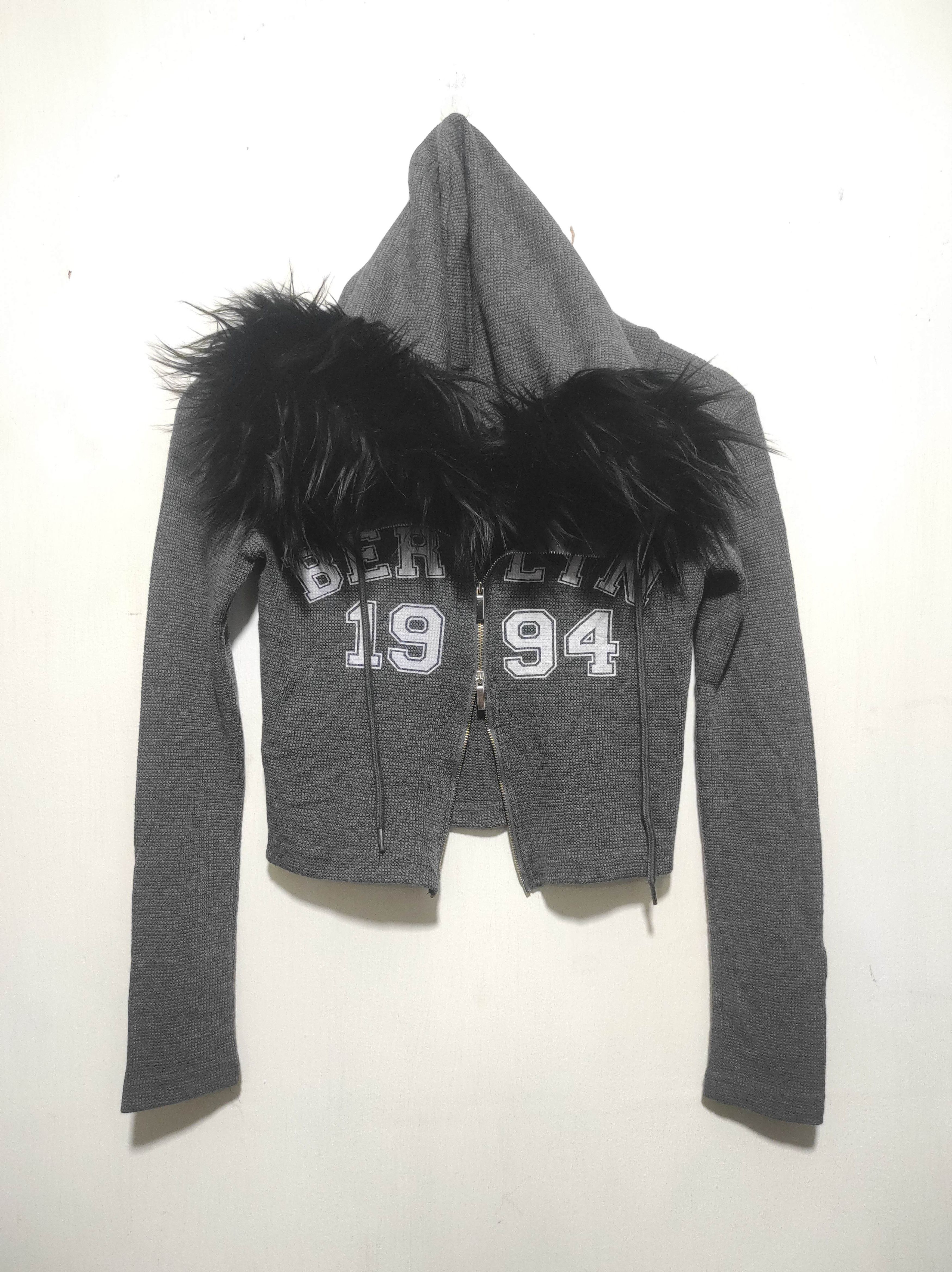 Hysteric Glamour Magenta Studio Crop Double Zipper Fur Hoodie LGB style Size S / US 4 / IT 40 - 9 Thumbnail