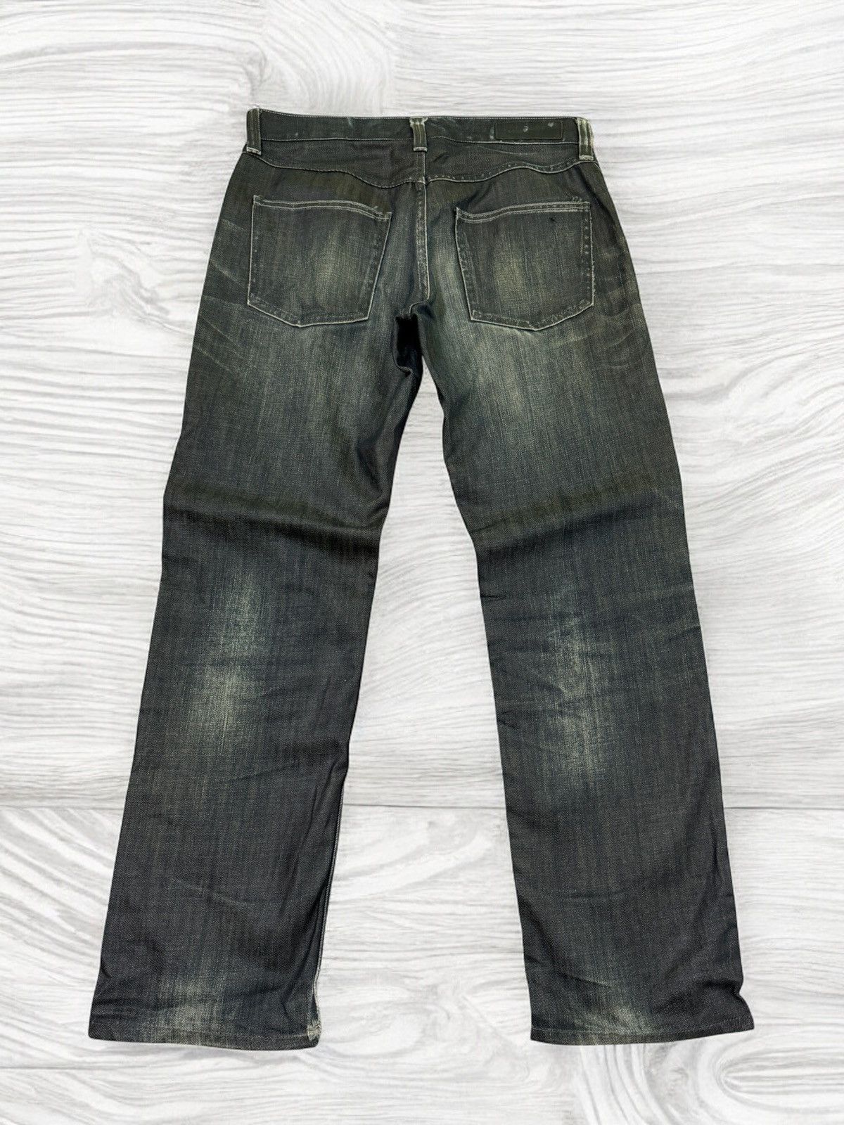 Other BACK NUMBER Distressed Rick Owen Style Waxed Denim Size US 31 - 2 Thumbnail