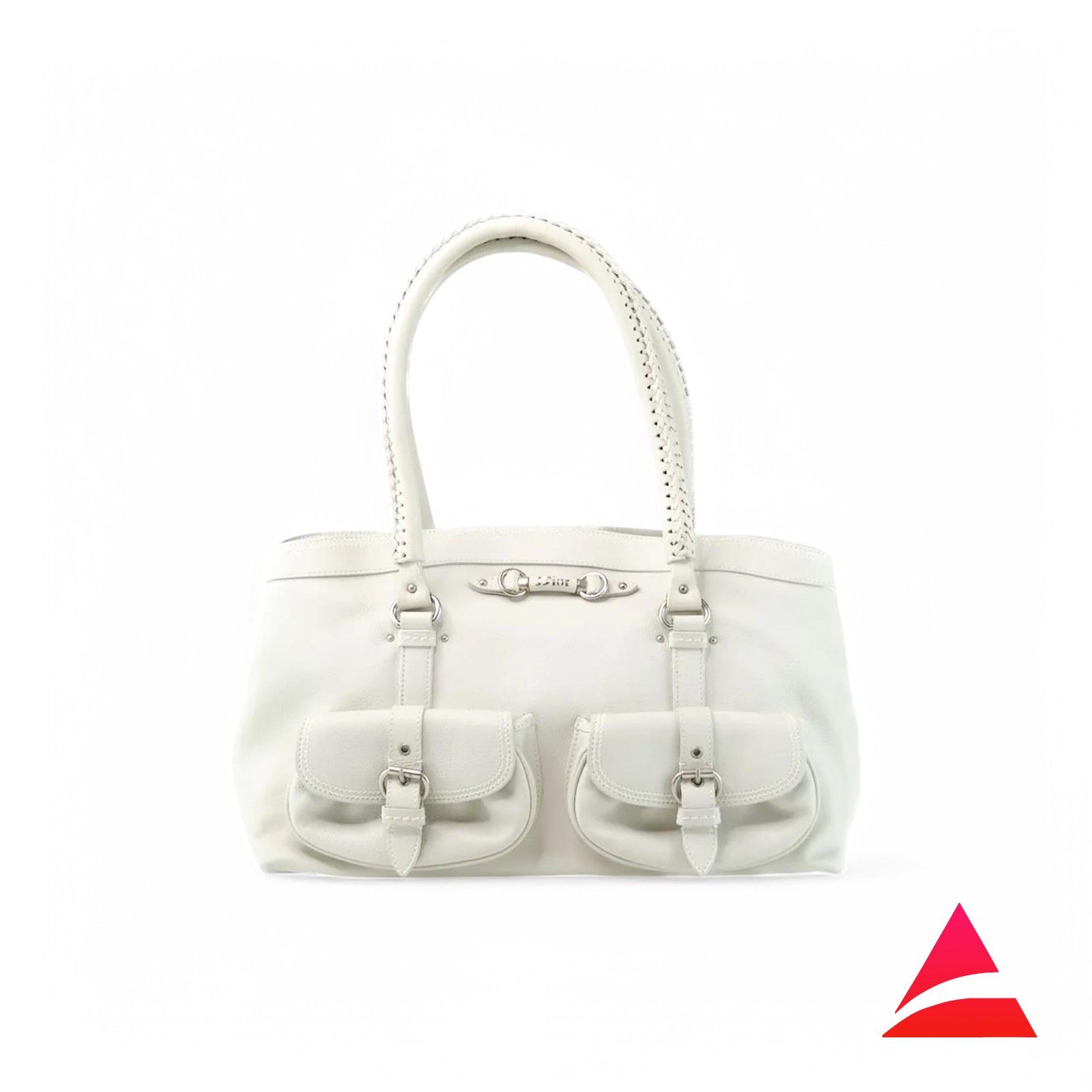 Dior Dior - Leather Vintage Handbag Shoulder Bag Plate White Size ONE SIZE - 1 Thumbnail