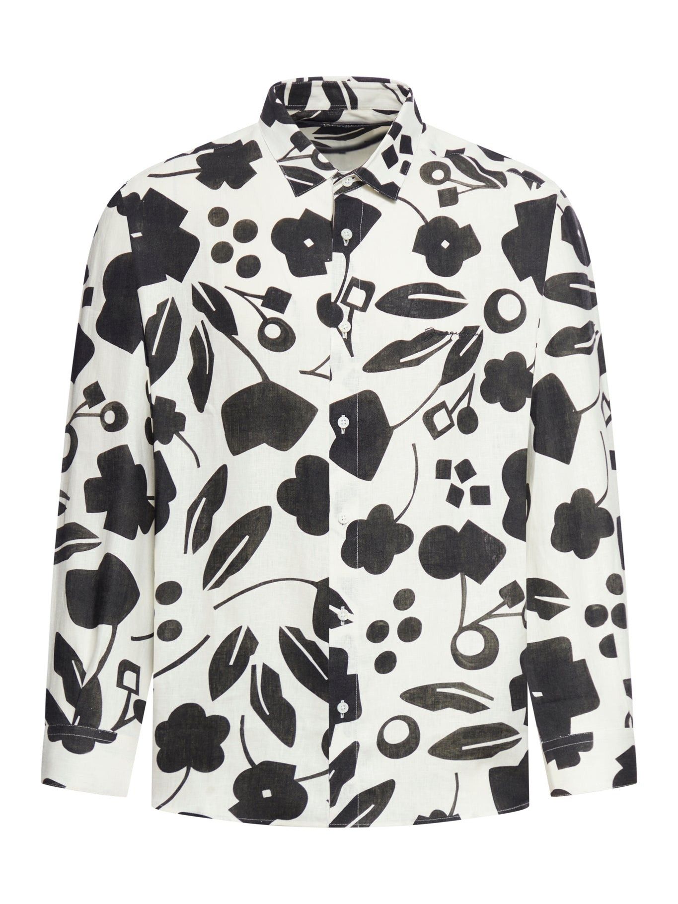 Jacquemus o1s22i1n1024 Linen Shirt in Black/White Size US M / EU 48-50 / 2 - 1 Thumbnail