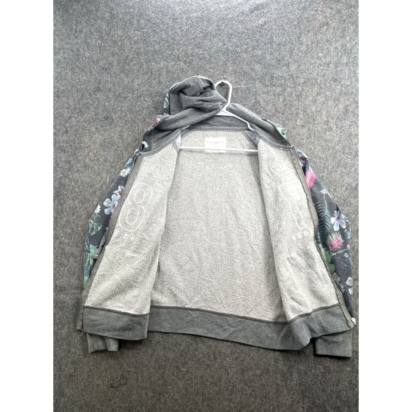 Vintage Aéropostale Hoodie Women Full Zip Gray Tropical Palm Leaf Embroidered Graphic Logo Sz M Jacket Size M / US 6-8 / IT 42-44 - 5 Thumbnail
