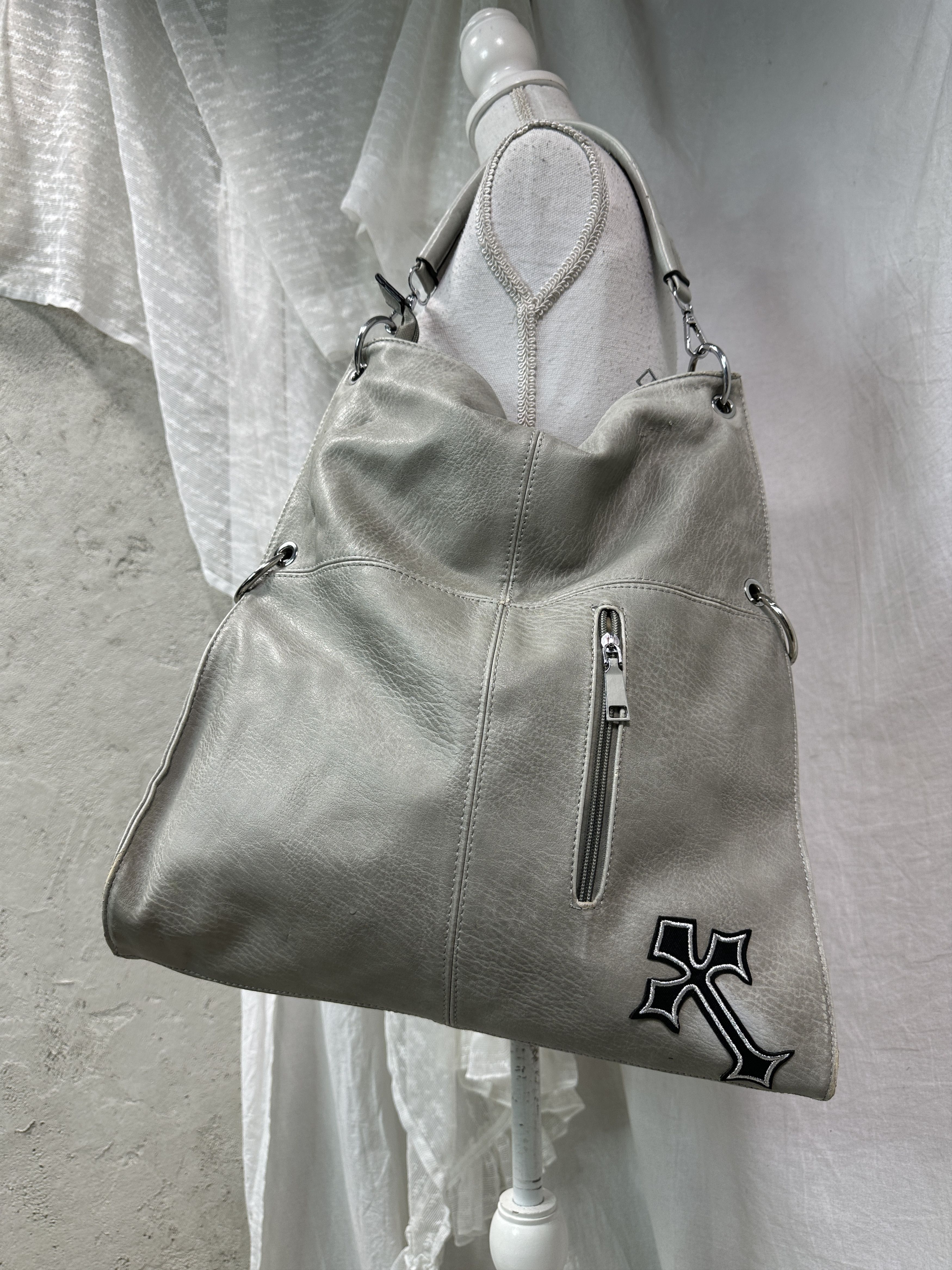 Vintage Vintage Avant Garde Opium Faux Leather Hobo Bag Y2K Size ONE SIZE - 6 Thumbnail