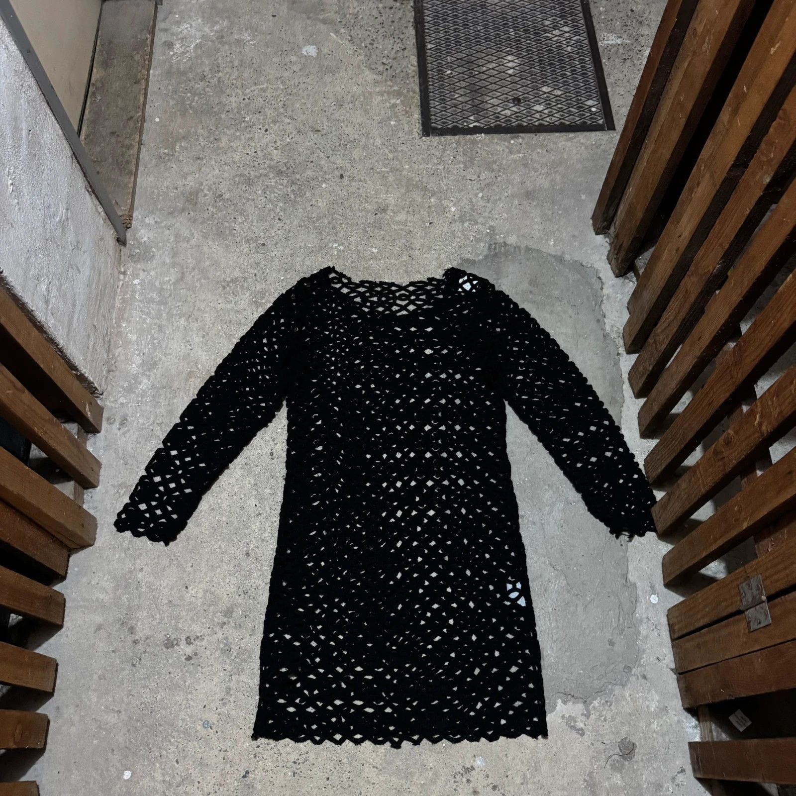 Comme des Garcons Iconic 1991 comme des garçons long sleeve macrame dress Size S / US 4 / IT 40 - 1 Thumbnail