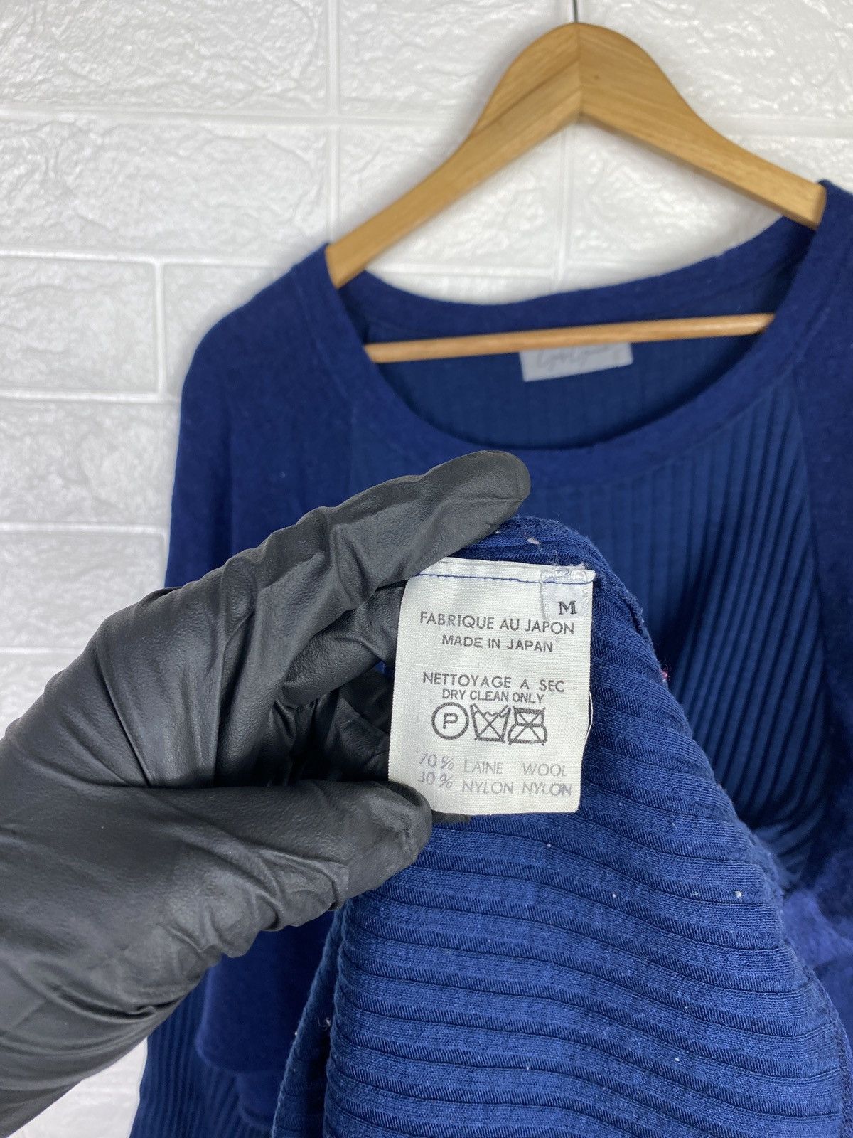 Japanese Brand × Vintage × Yohji Yamamoto Yohji Yamamoto Wool Sweater Blue Size M Size M / US 6-8 / IT 42-44 - 10 Thumbnail