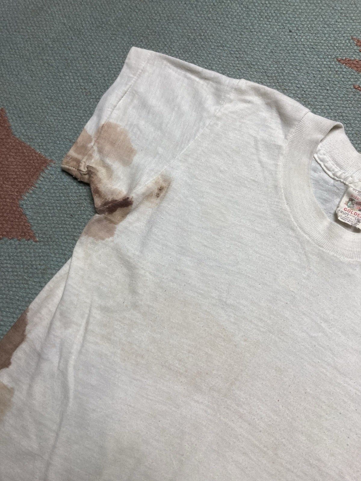 Vintage 70s blank white t shirt fruit of loom boy 10 womens baby tee Size XXS / US 00 / IT 34 - 4 Thumbnail