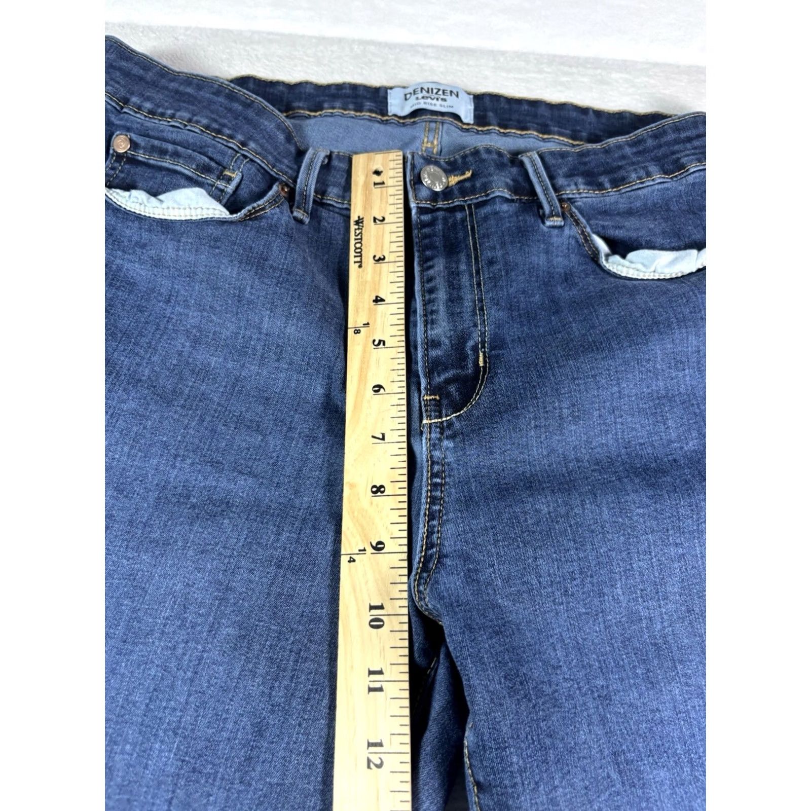 Denizen DENIZEN Jeans Women Mid Rise Straight Leg Stretch Sculpt 16s 16 Regular Blue Denim 5-Pocket City Vintage: No Size 38" / US 16 / IT 52 - 3 Thumbnail