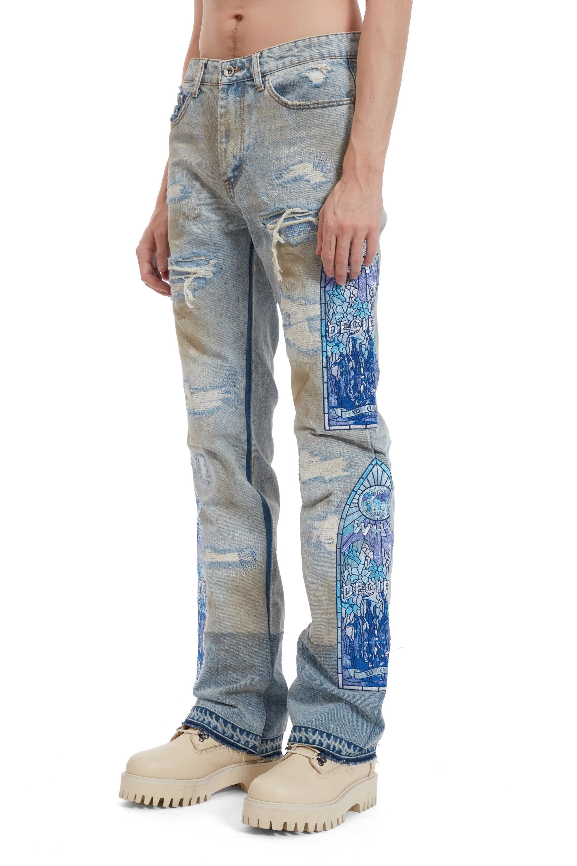 Who Decides War o1h1sh10525 Winter Mechanic Denim in Sky Blue Size US 38 / EU 54 - 5 Thumbnail