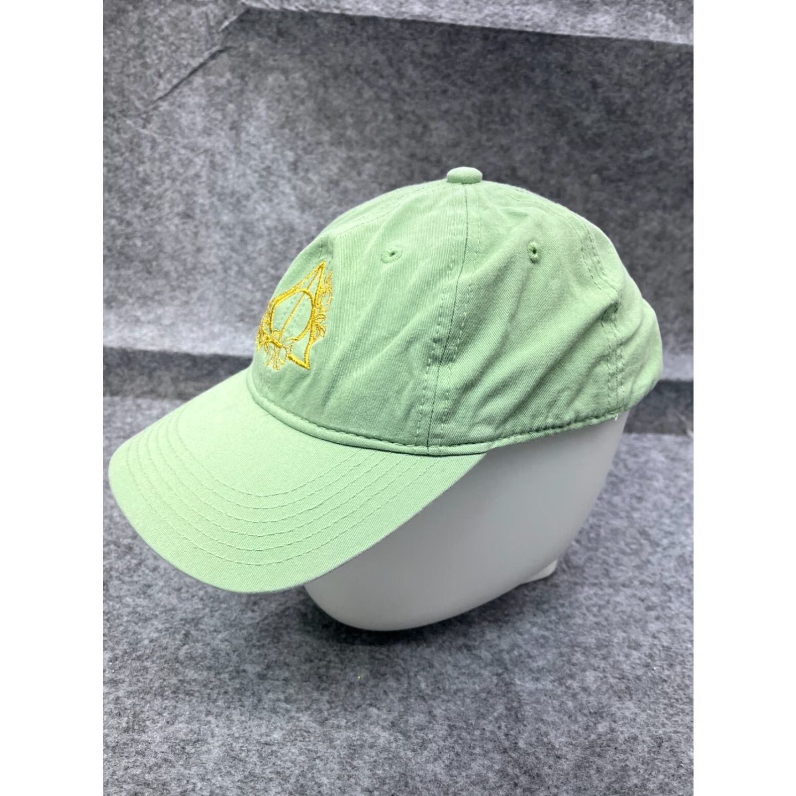 Vintage VINTAGE Harry Potter Deathly Hallows Hat Cap Strap Back Adult Green Cotton Low Profile Size ONE SIZE - 4 Thumbnail