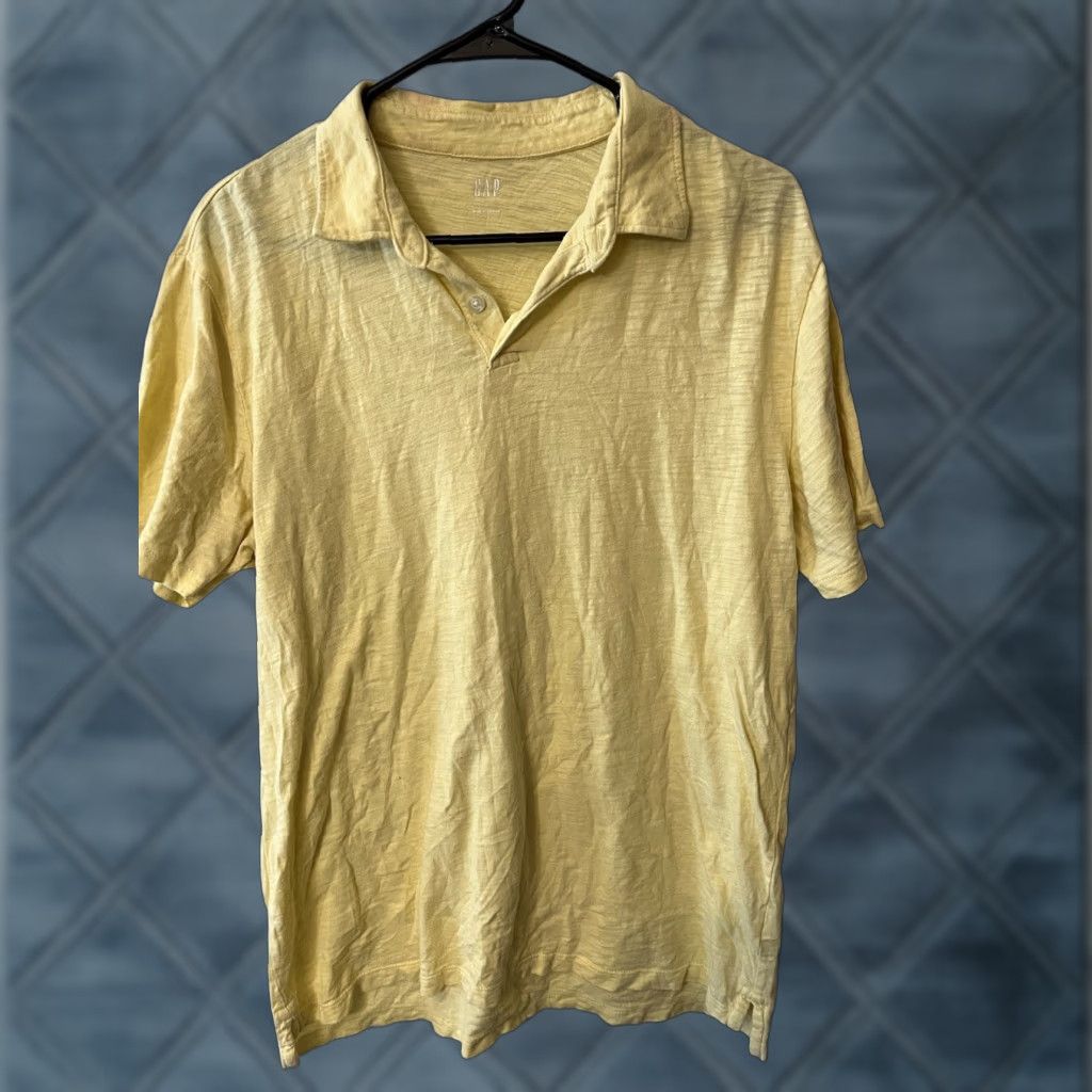 Gap GAP Polo Mens Size L Yellow Pique Golf Casual Size US L / EU 52-54 / 3 - 1 Thumbnail