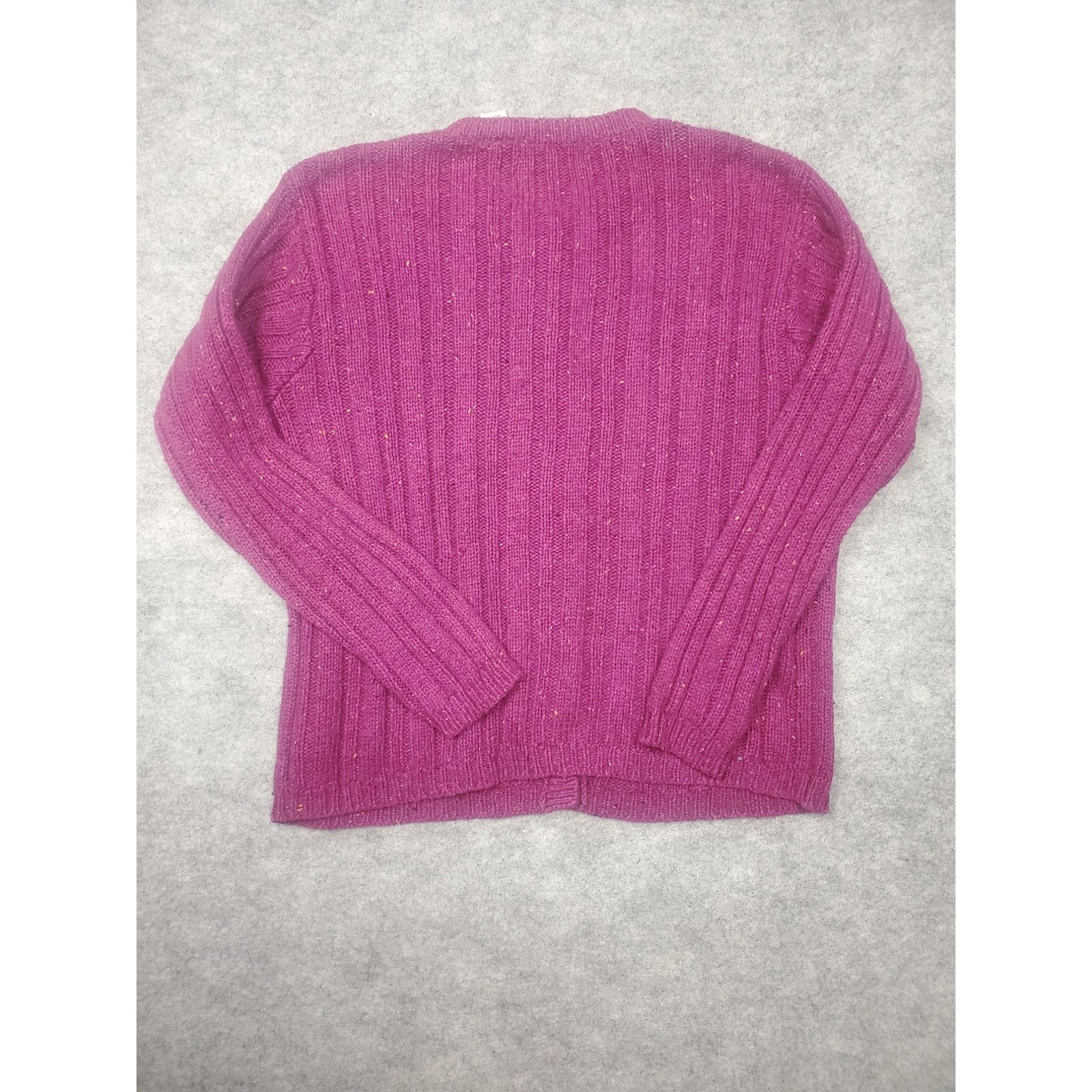 Other Women's Vintage Sarah Bentley P/L Purple Cable Knit Cardigan Size L / US 10 / IT 46 - 2 Thumbnail