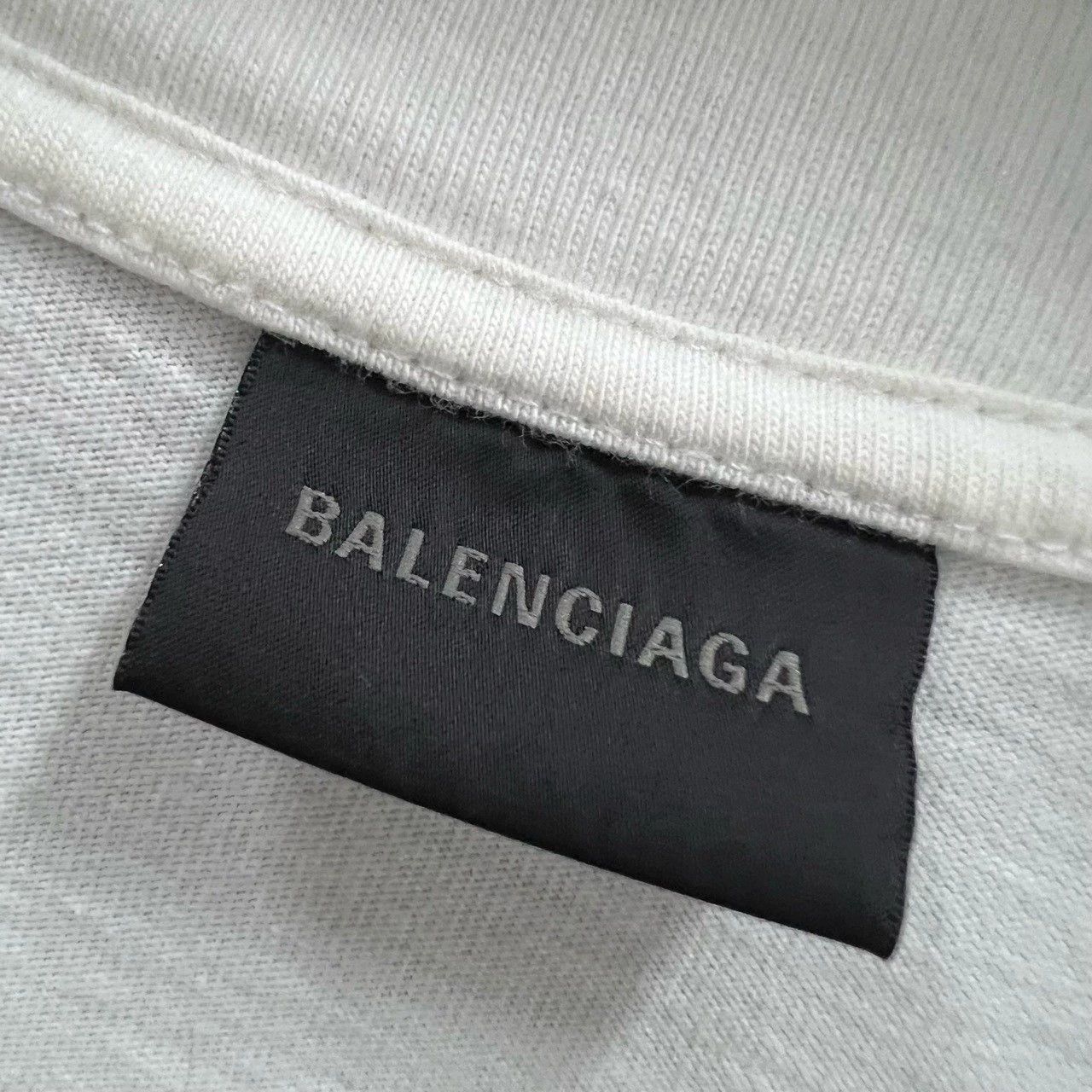 Balenciaga balenciaga white logo print short sleeve t-shirt Size US M / EU 48-50 / 2 - 3 Thumbnail