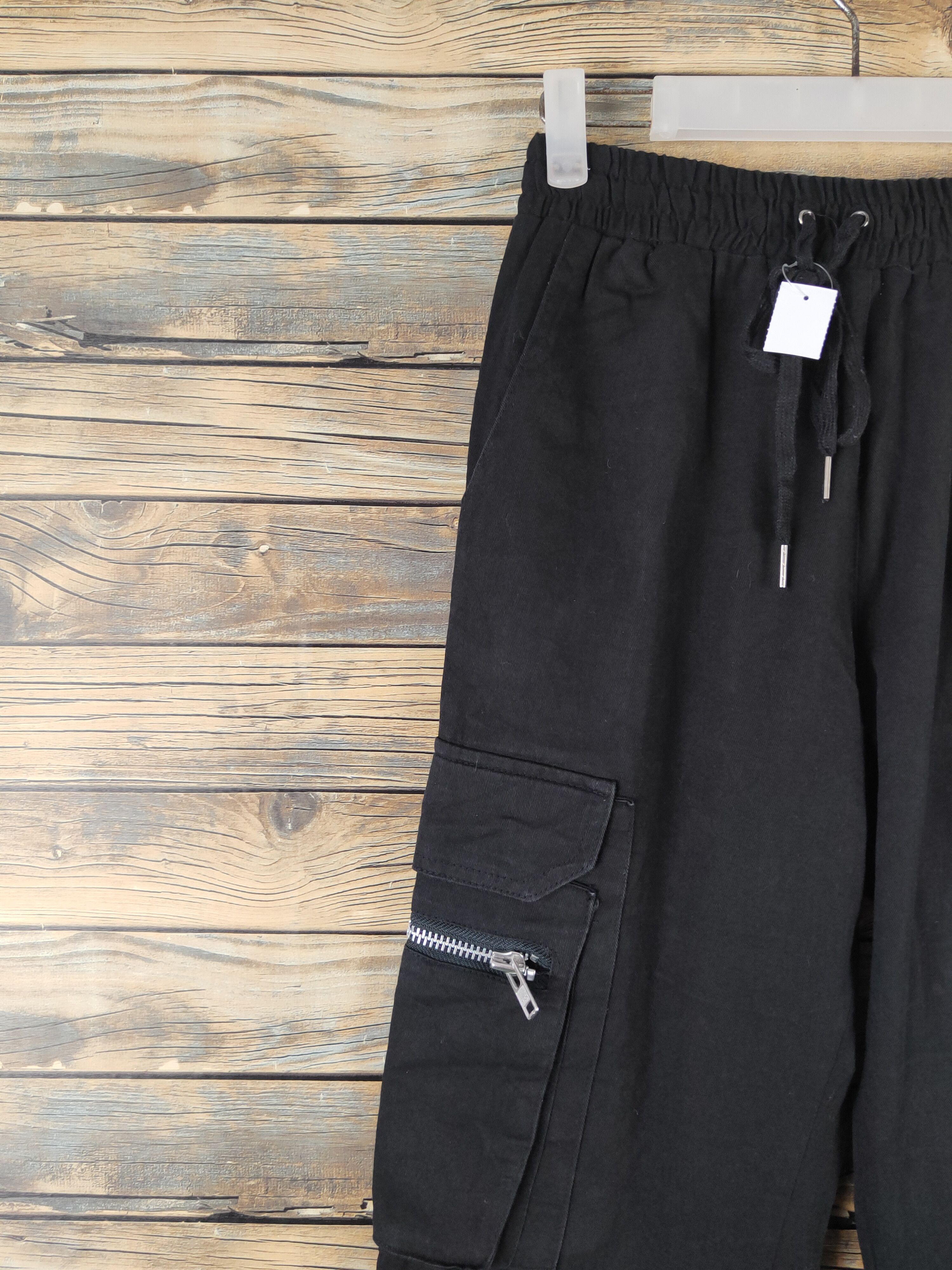 Japanese Brand DL Takeasy Black Multipocket Joggers #1359 Size US 28 / EU 44 - 3 Thumbnail