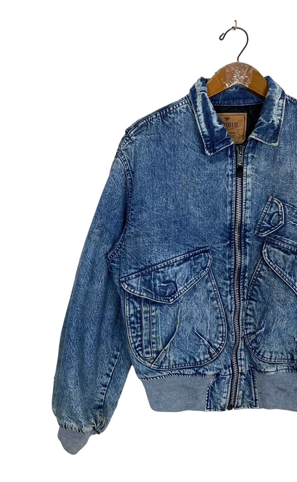 Edwin Rare‼️ Vintage Edwin Denim DISTRESSED Jacket Size US M / EU 48-50 / 2 - 2 Thumbnail