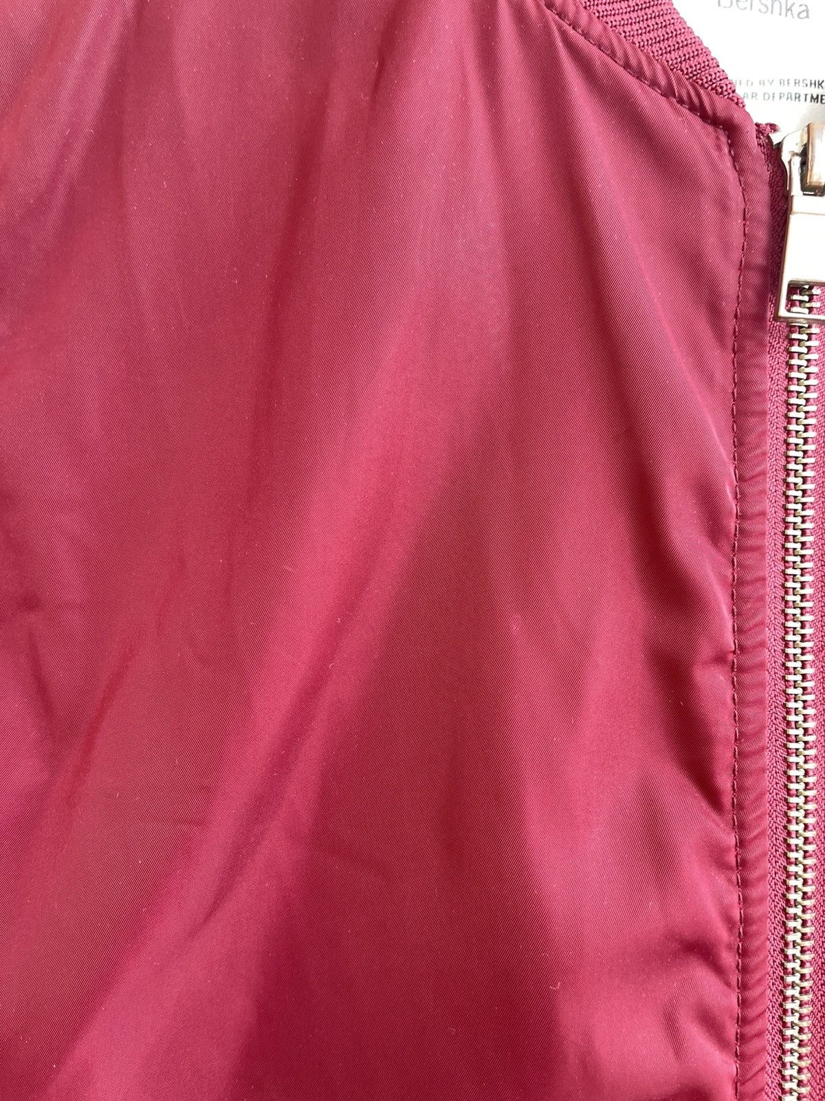 Bershka Bershka Premium Collection MA-1 Bomber Jacket Burgundy Size XS / US 0-2 / IT 36-38 - 10 Thumbnail