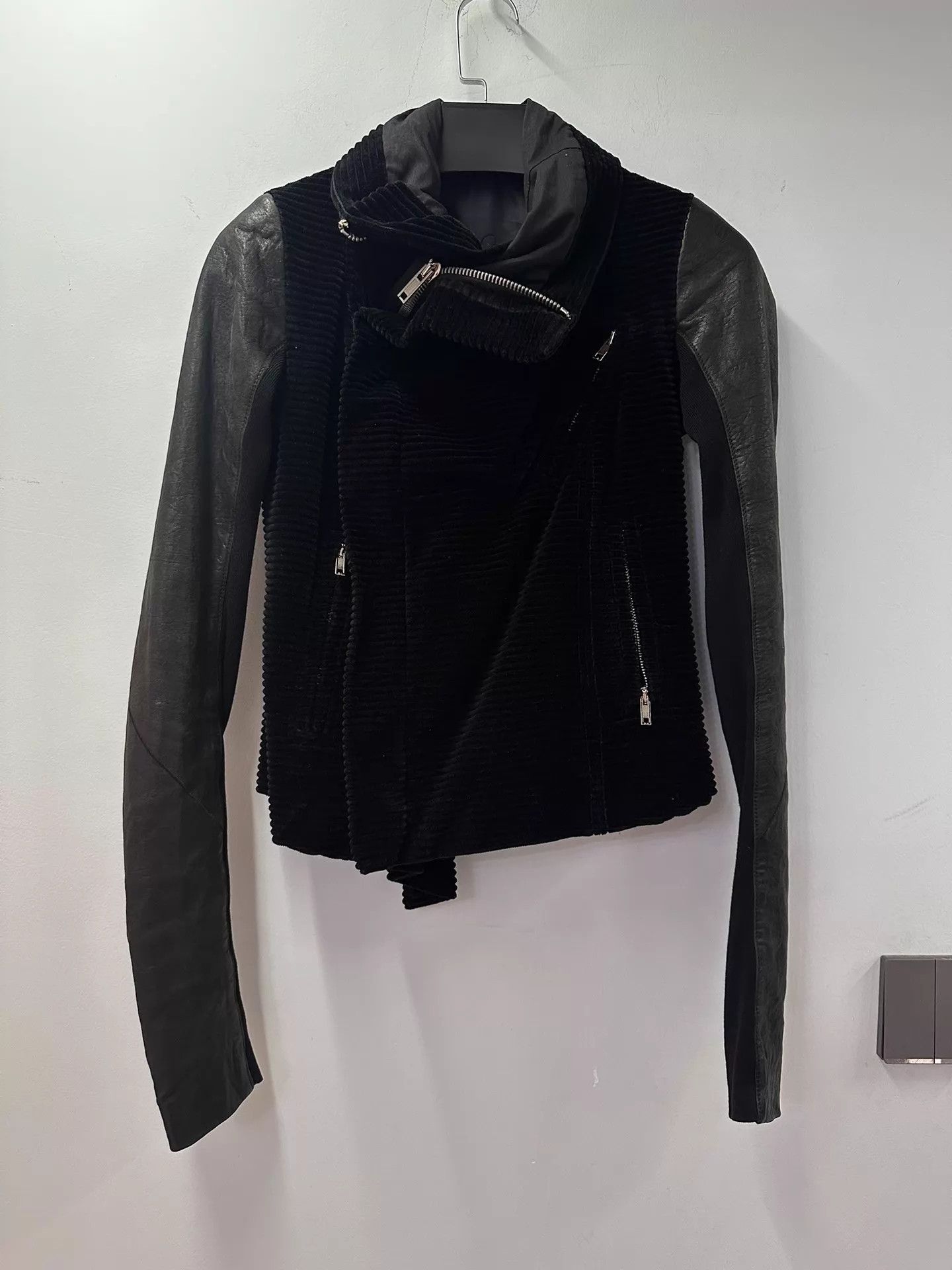 Rick Owens Rick Owens Corduroy Biker Jacket Women's Size XS / US 0-2 / IT 36-38 - 1 Thumbnail