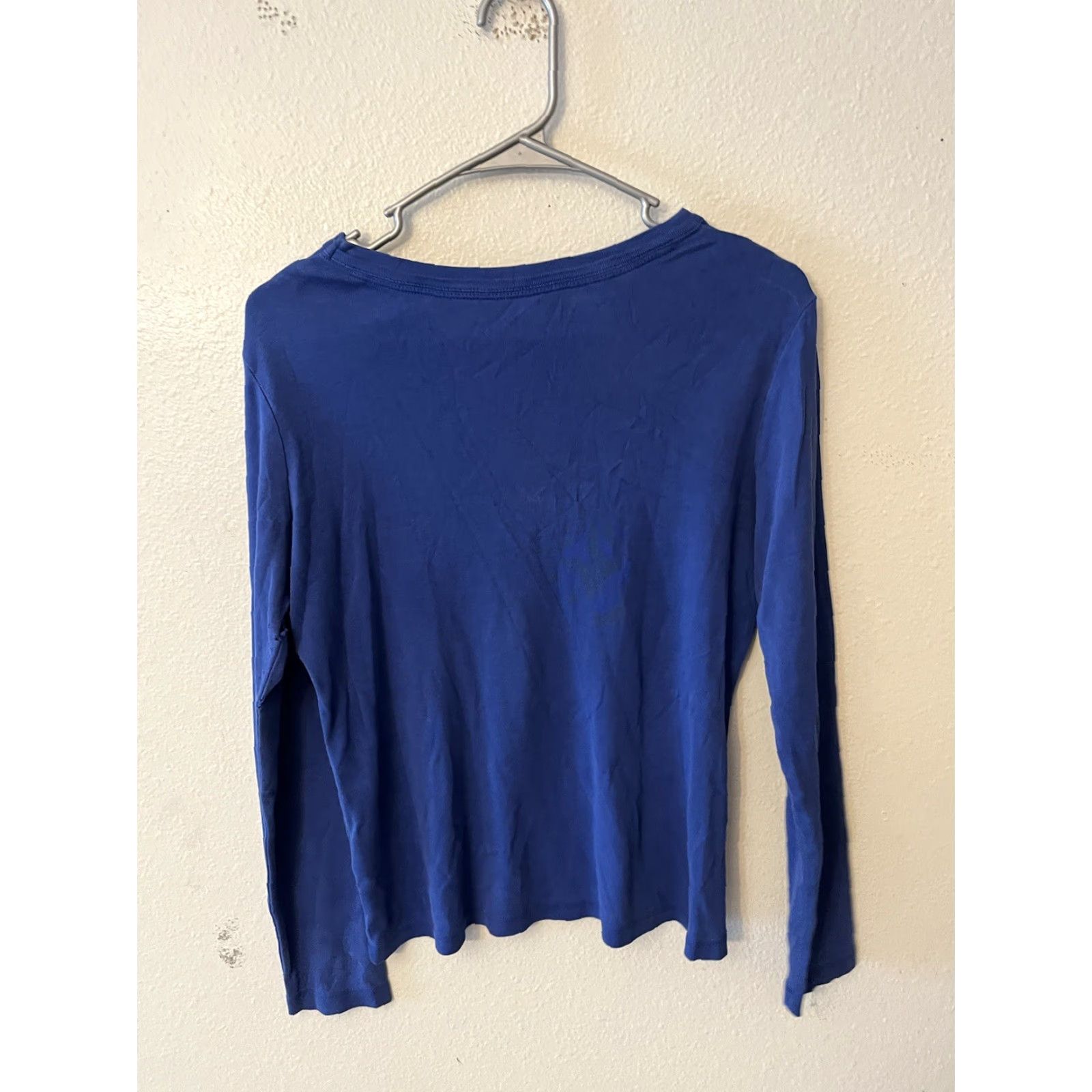 Lands' End Lands' End Top T-Shirt Women’s Small Blue Long Sleeve Round Neck Solid Casual Shirt Womens S Blue Lands' End Indoor? Size S / US 4 / IT 40 - 2 Thumbnail