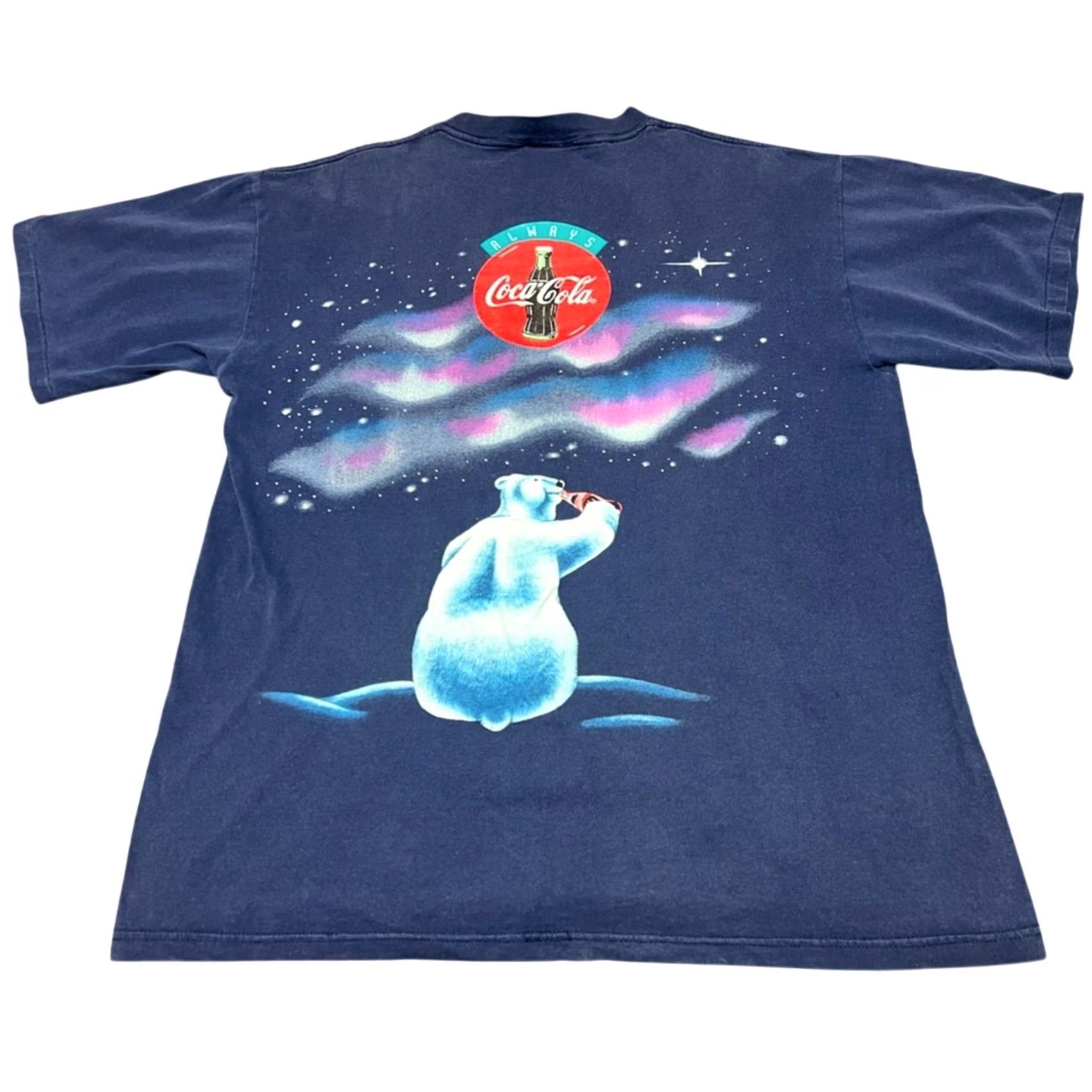 Vintage VINTAGE Coca Cola Polar Bear Shirt XL Mens Blue 1994 Single Stitch Double Side USA Coca Cola Shirt XL Mens Blue 1994 Size US XL / EU 56 / 4 - 2 Thumbnail