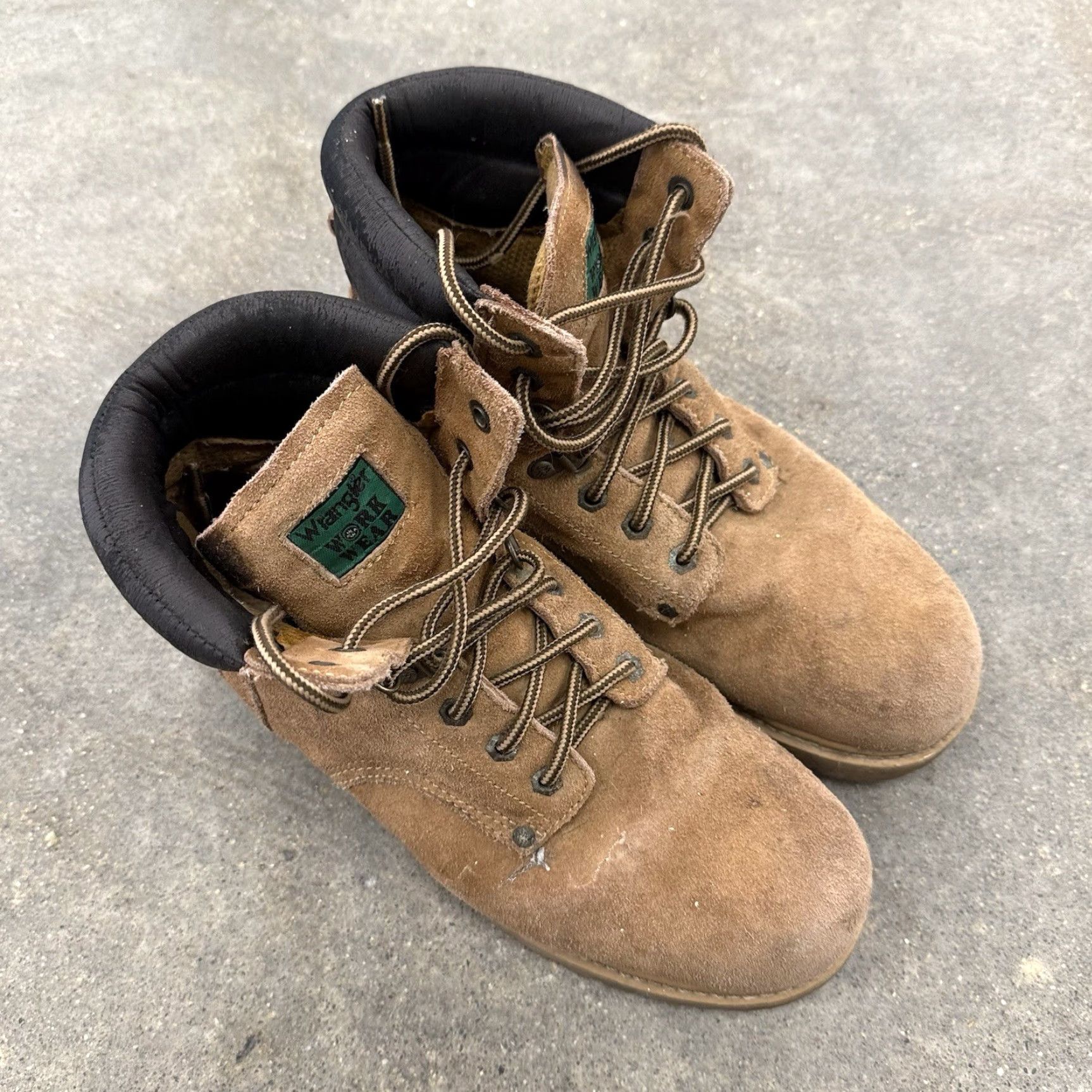 Wrangler WRANGLER Steel Toe Work Wear Boots Mens 11 Wide Brown Leather Work & Safety Boots Mens Size US 11 / EU 44 - 2 Thumbnail