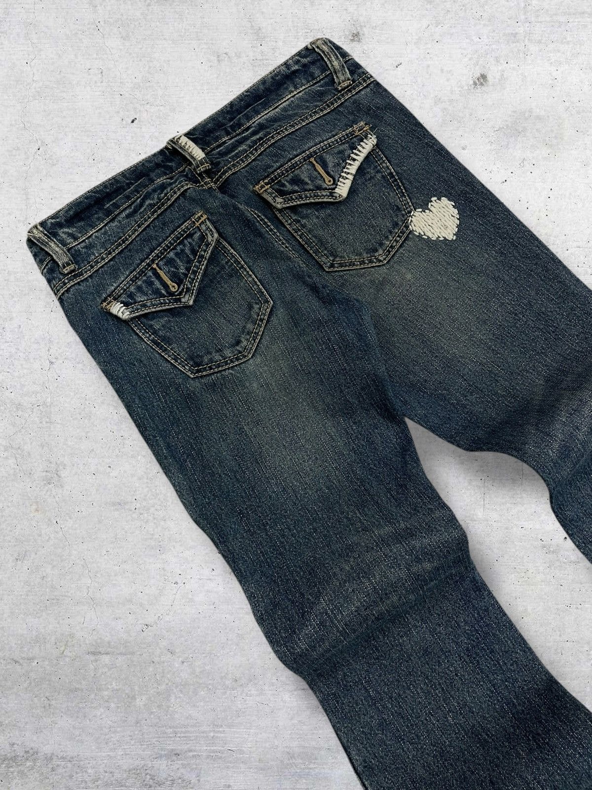 semanticdesign VINTAGE SEMANTIC DESIGN OG JAPAN DESIGNER FLARE RIPPED DENIM Size US 30 / EU 46 - 14 Thumbnail