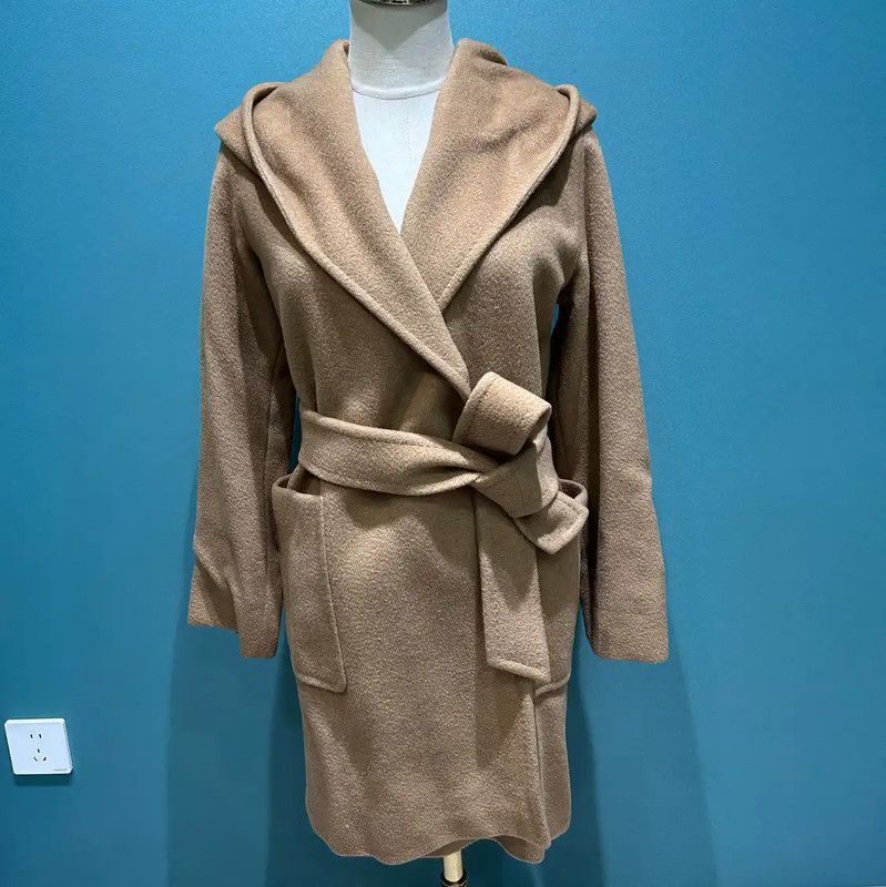 Max Mara MaxMara Brown Alpaca Wool Coat for Women 0089 Size S / US 4 / IT 40 - 1 Thumbnail