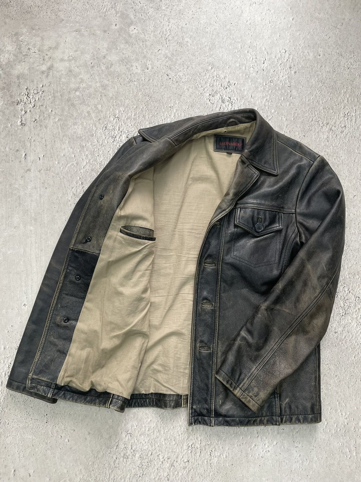 Diesel Y2K distressed diesel style avant GARDE retro leather jacket Size US S / EU 44-46 / 1 - 7 Thumbnail